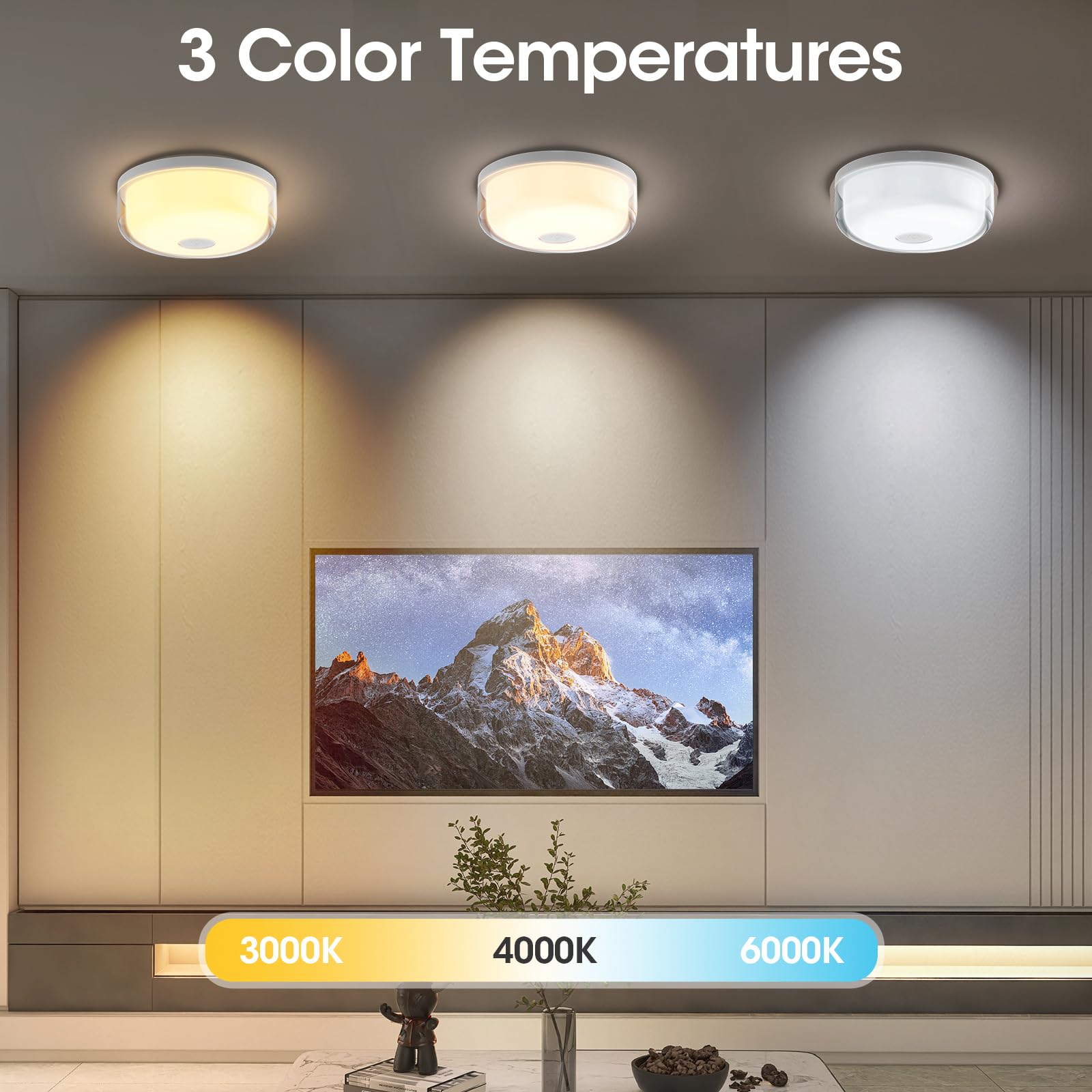 Funlenry Rechargeable Shower Light - 15 Color Changing Mood Light, Multi-colour, 2 Pack, Plastic, Model T056