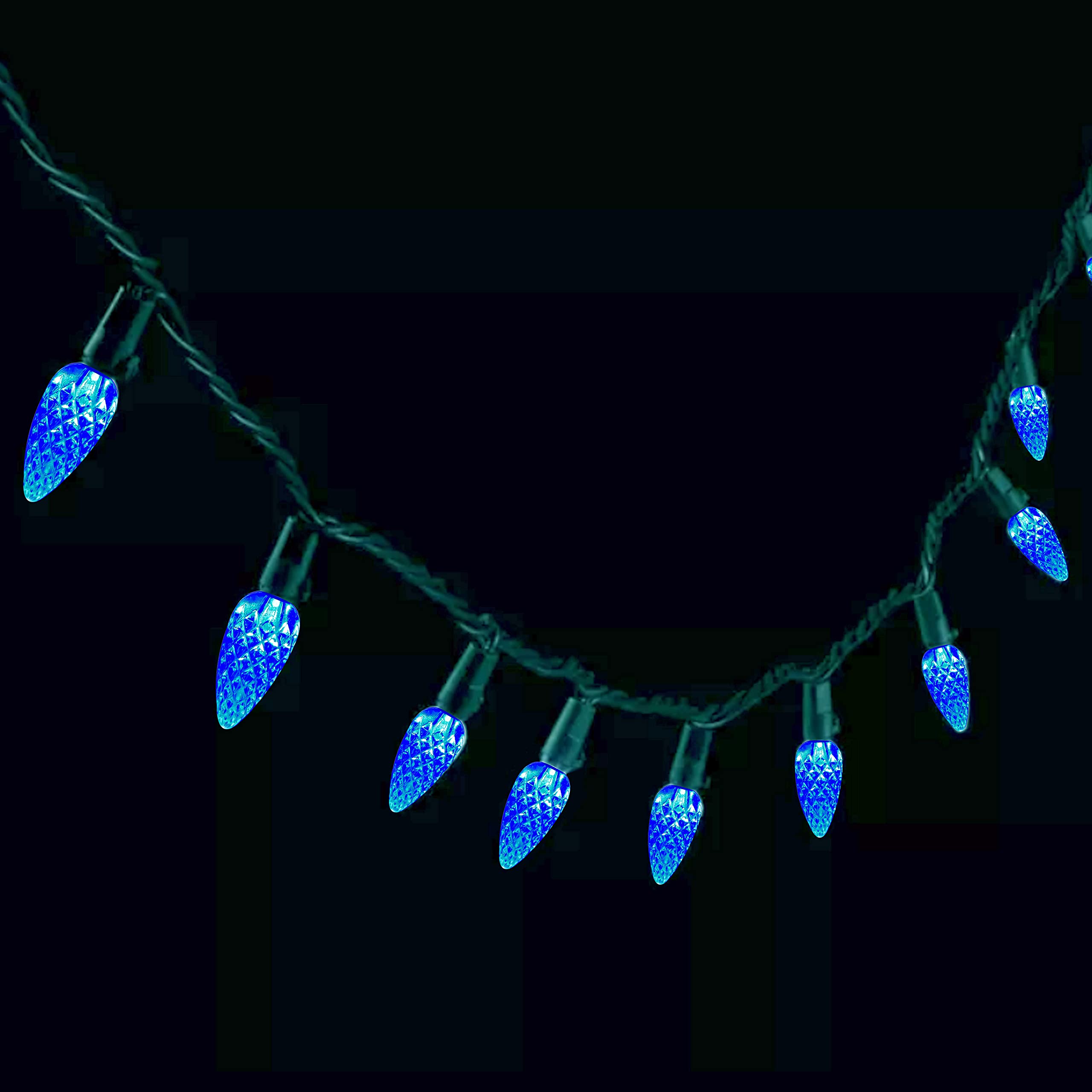 Mxtclm C6 Christmas Lights 50 Led Blue Strawberry 18Ft Waterproof String Lights For Outdoor Indoor Garden Yard Home Party Christ