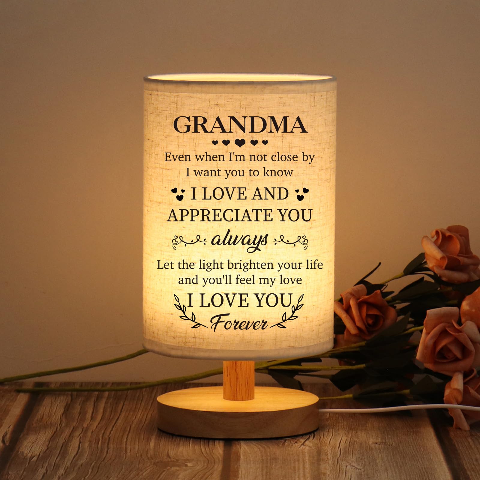 Wsyear Mothers Day Birthday Gifts For Grandma From Grandkids, Grandma Birthday Gifts Table Lamp For Grandmother Nana Birthday Un
