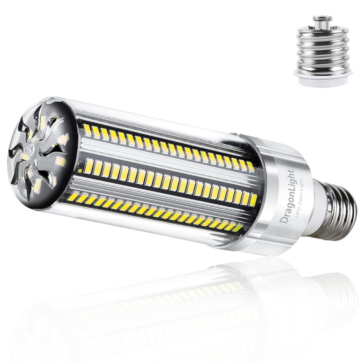 Dragonlight 50W Corn Led Light Bulb (350 Watt Equivalent) E26/E39 Large Mogul Base Led Lamp 6000K Daylight 6,000 Lm