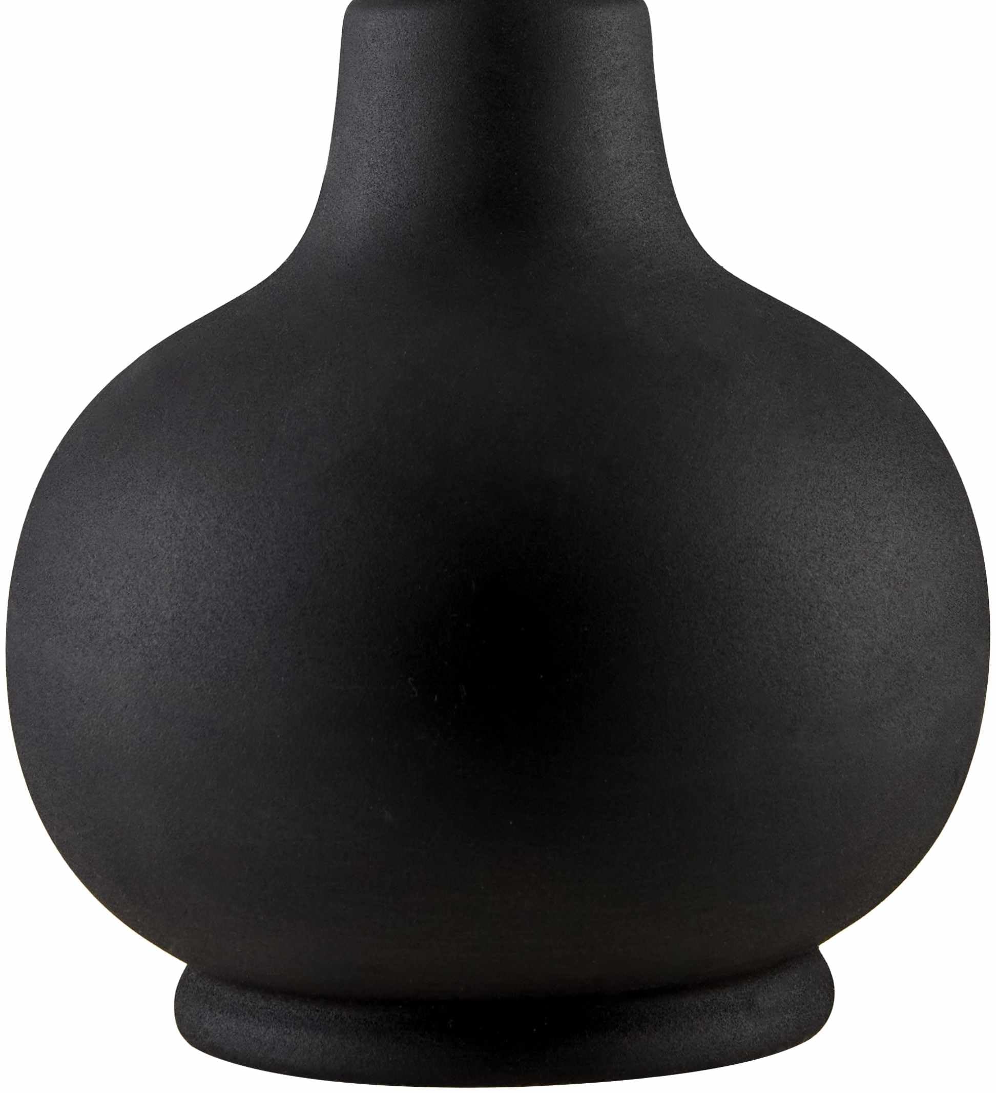Boutiquerugs Theisseil Boho Ceramic Bedside Table Lamp For Bedroom Nightstand And Living Room - Shadecotton - Black, White - 13'