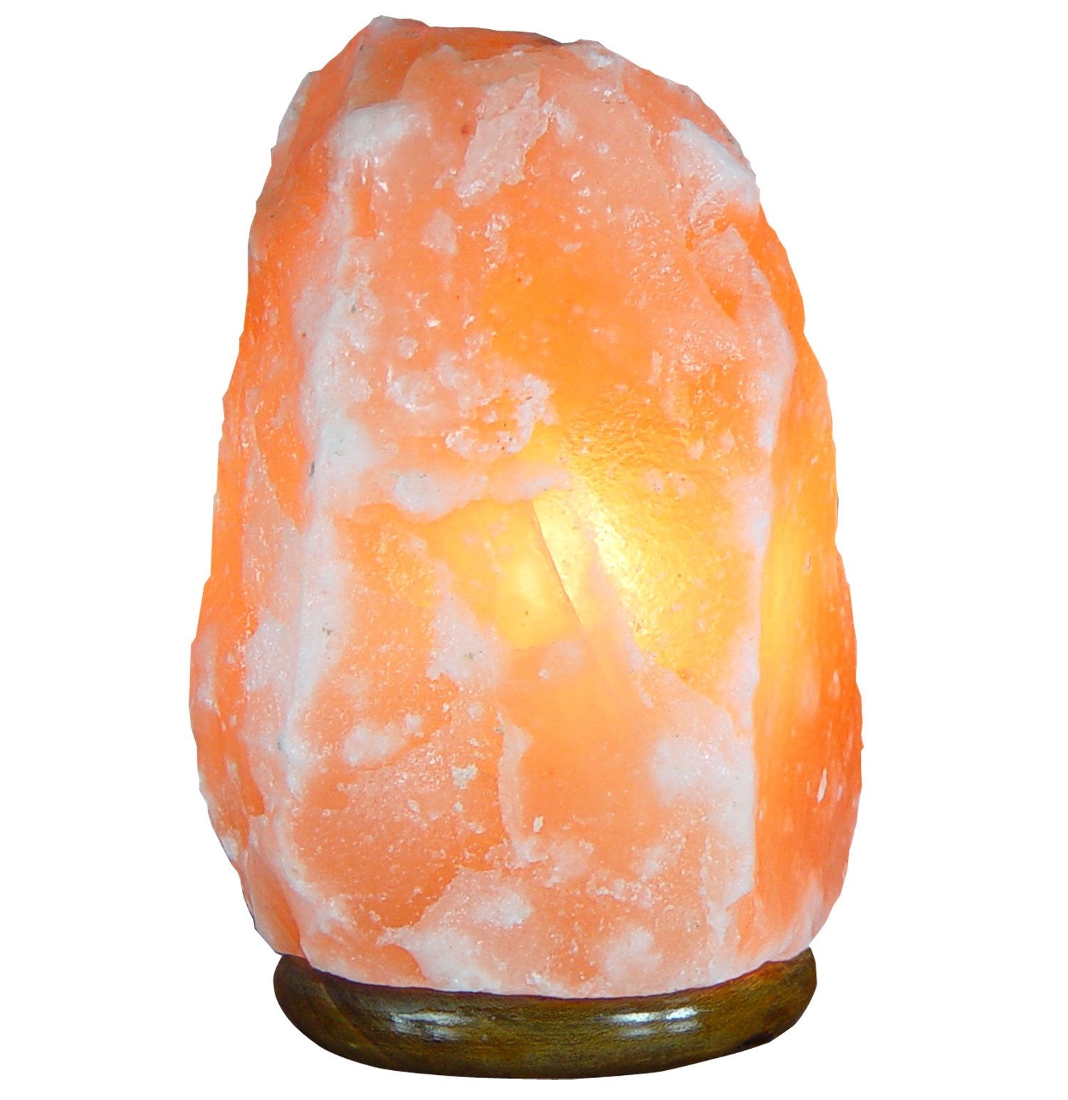 Aloha Bay Himalayan Salt Lamp - 10 Inch Wood Base, Orange, Model 574509