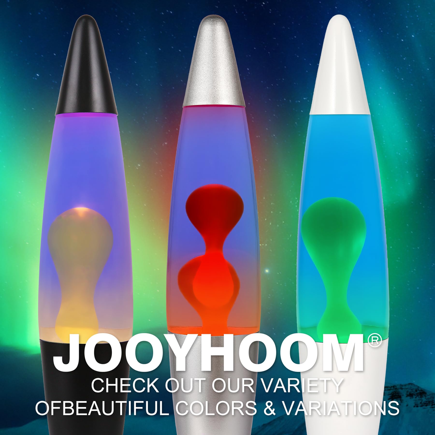JOOYHOOM 16Inch Beautiful Liquid Lamp, Relaxing Night Light Home D  cor Motion Lamp for Living Room Office Bedroom Lamp for Adul