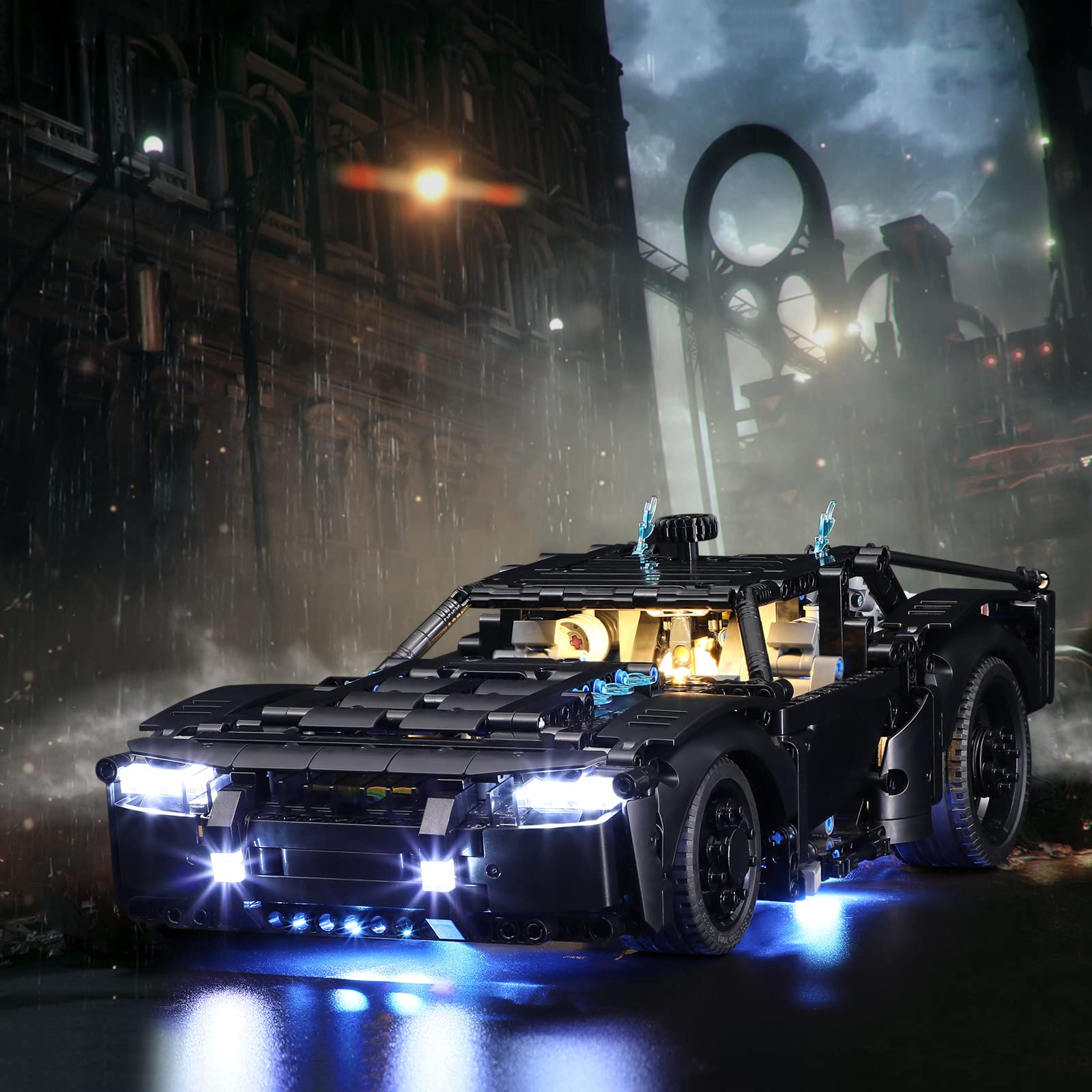 LIGHTAILING Led Light for Lego 42127 Technic The Batman Batmobile Model - Multicolor - Medium - Model 76182