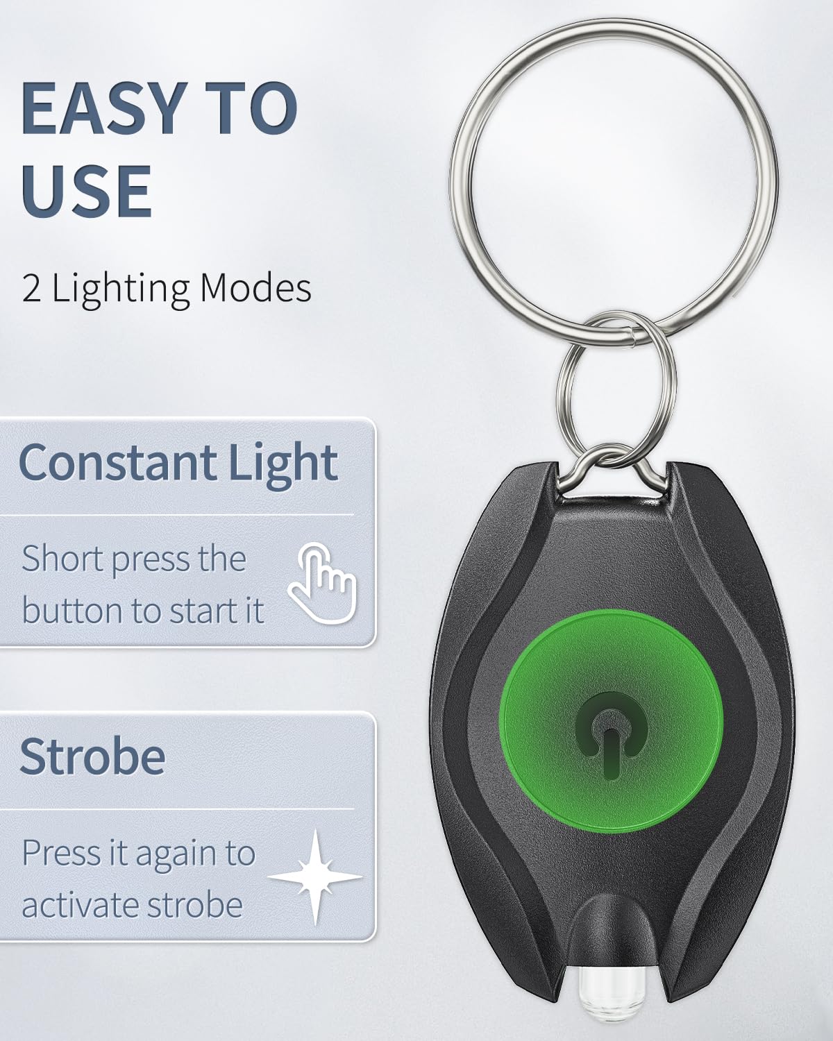 Uniclife LED Keychain Flashlight 14 Lumen Portable 10 Pack Black Model Uniclife3060