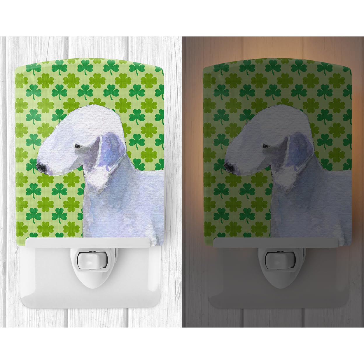 Carolines Treasures Ceramic Night Light, Bedlington Terrier Design, 6x4x3in, Multicolor, Model SS4414CNL