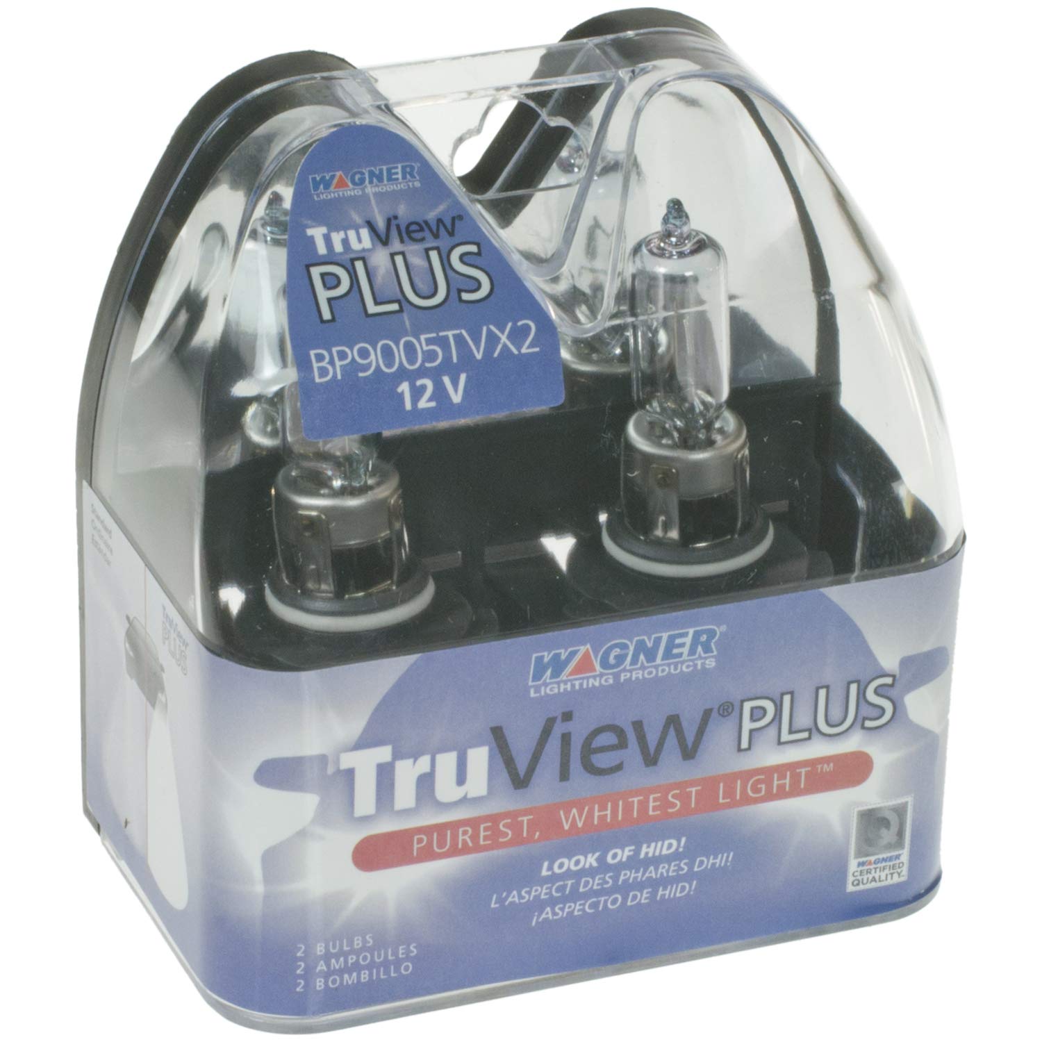 Wagner TruView PLUS Multi-Purpose Light Bulb, 9005, Assorted, Card of 2, Model BP9005TVX2