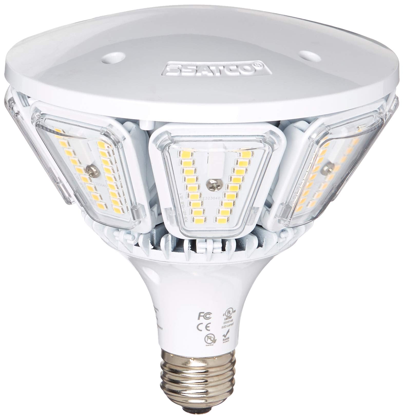 Satco S9779 Hi-Pro 40W LED Post Top Lamp, 175W HID Replacement, 3000K, White
