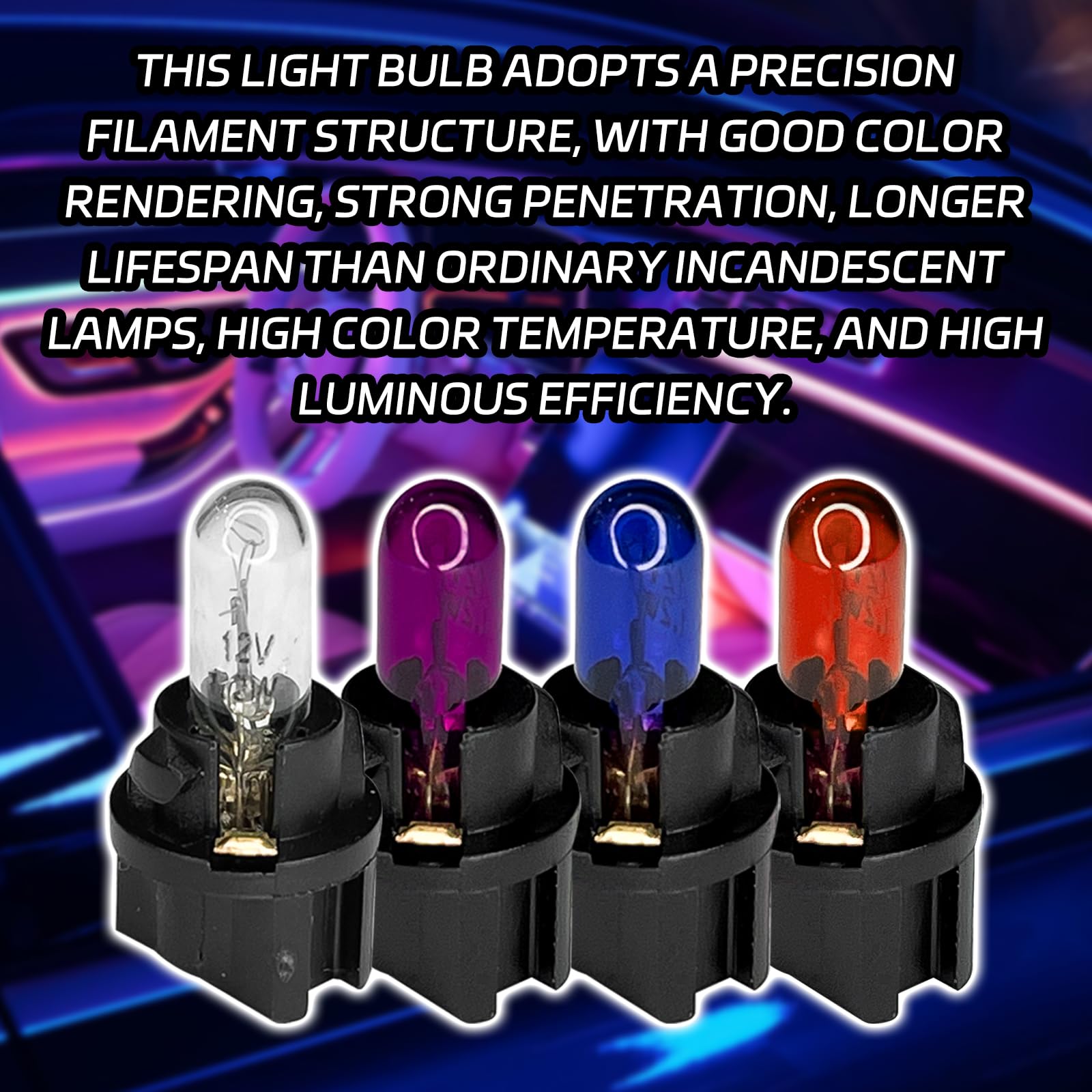 Qqwd 20Pcs T5 17 57 86 Halogen Instrument Cluster Bulbs Kits  12V Dash Light For Car Interior  Automotive Replacement Gauge Cluster Panel Bulb With T5 Sockets  Universal Lighting Accessories(White