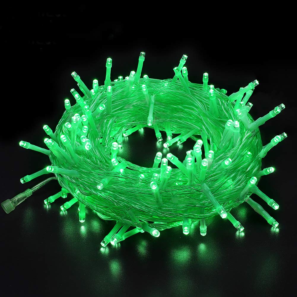 MYGOTO String Lights, 33FT 100 LEDs, Waterproof, 8 Modes, 30V UL Certified, Green