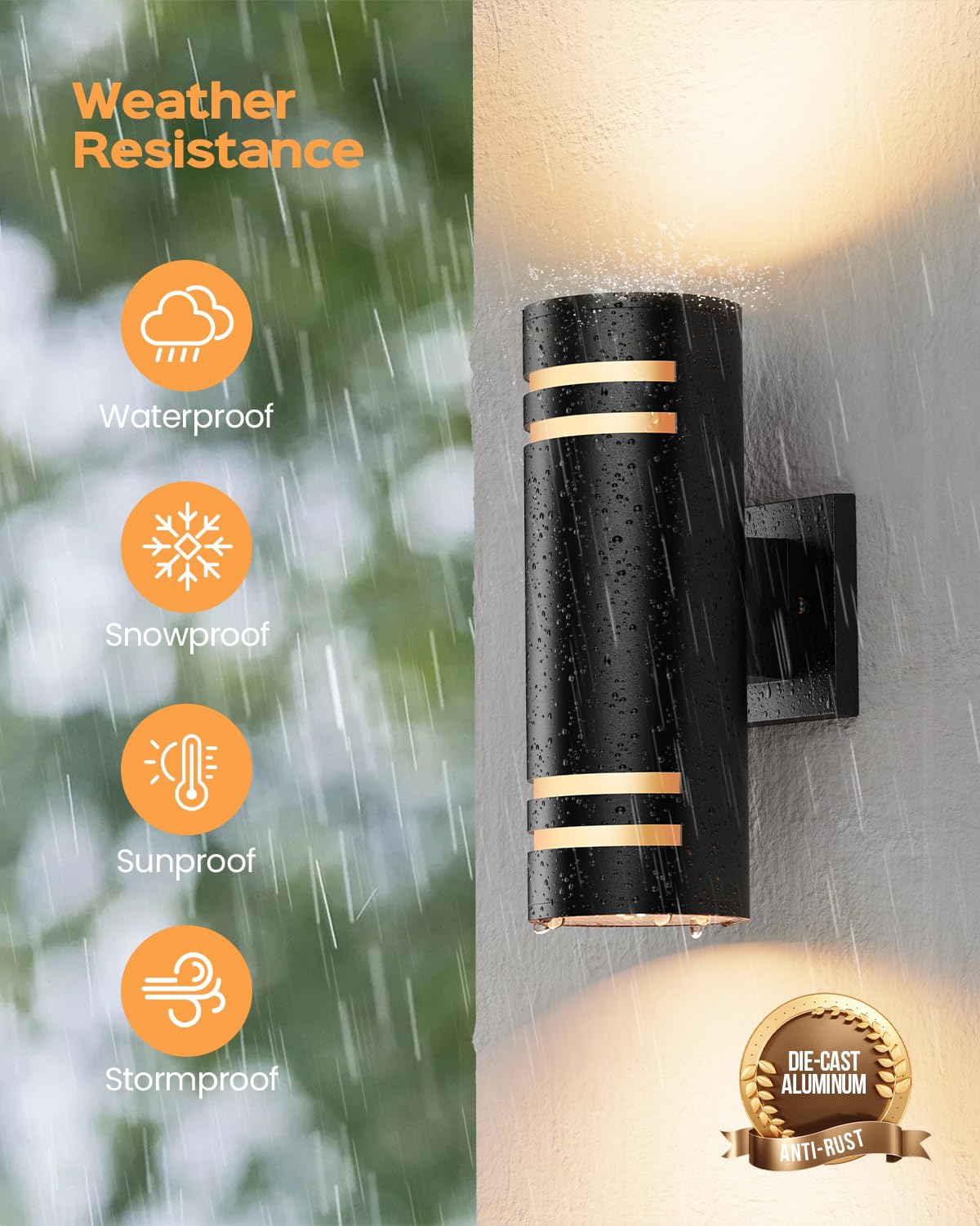 Shimr Dusk To Dawn Outdoor Lighting 2 Pack  Modern Outdoor Wall Lights With Led Bulbs  Matte Black Exterior Lighting Fixtures Wall Mount  Up And Down Outside Lights For House Porch Garage [Etl Listed]