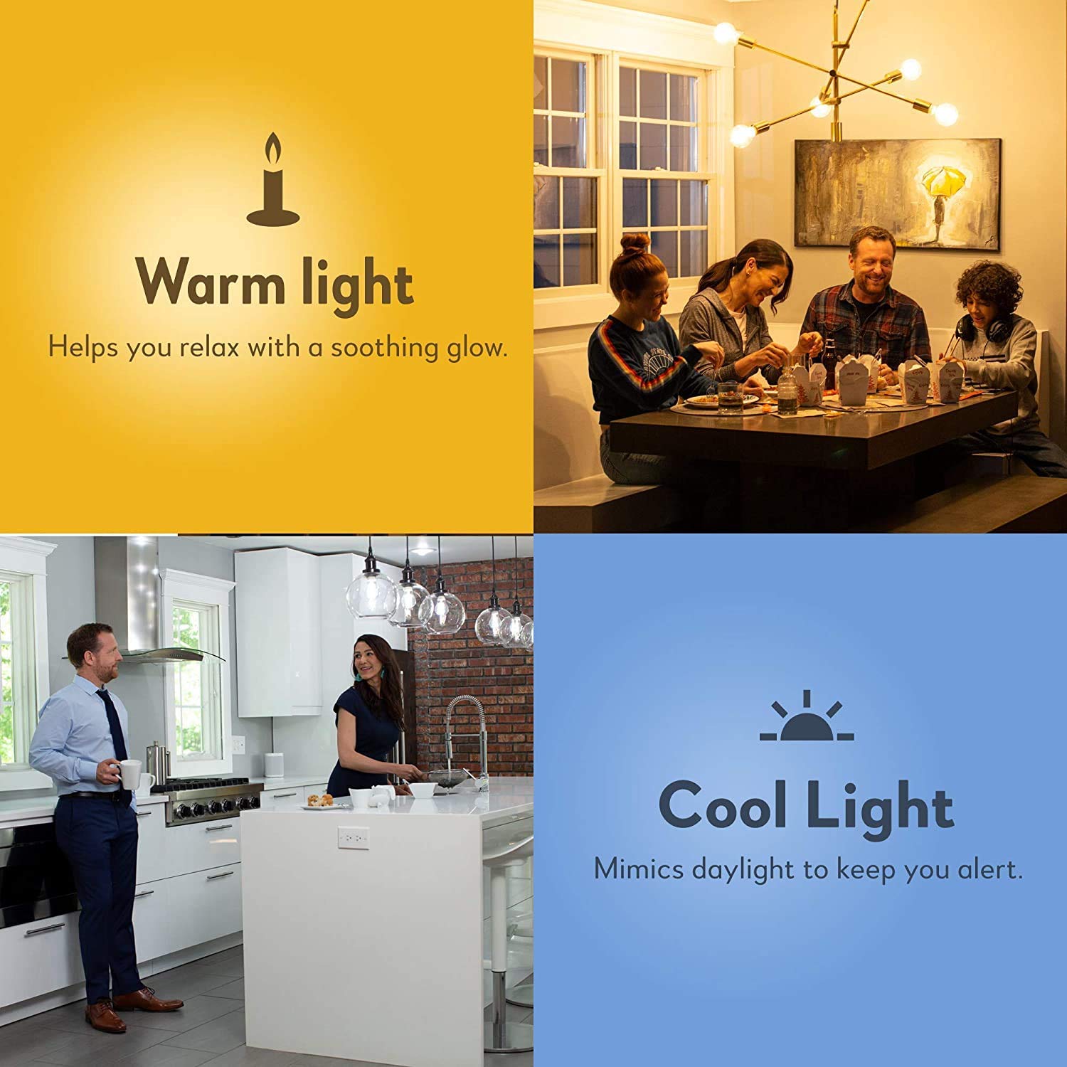 Bulbrite Solana 2-Pack A19 Wifi Connected Edison Filament Led Smart Light Bulb, Clear