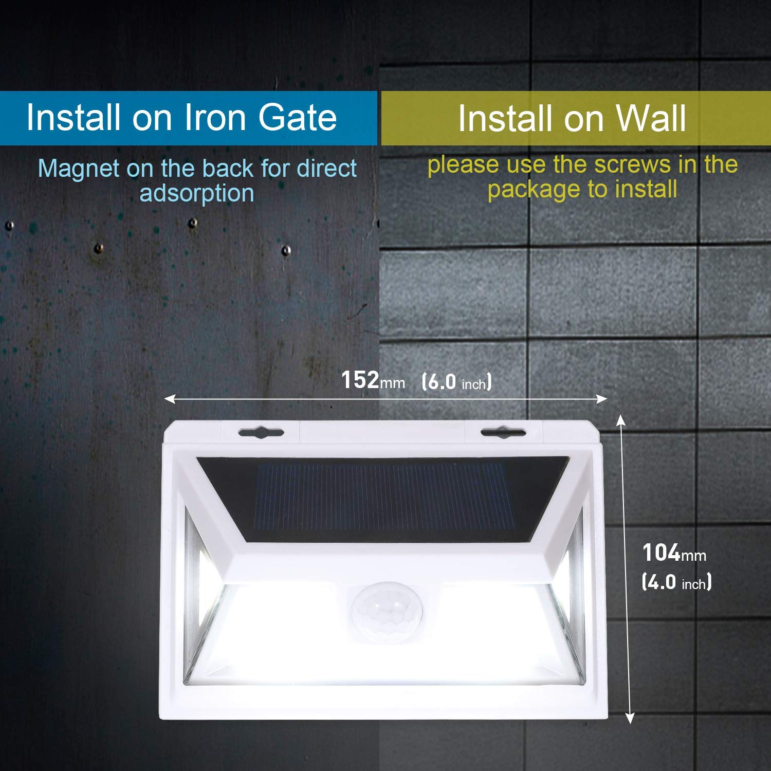 Fwieurow 3 Pack Solar Motion Sensor Lights - Ultra Bright, 270° Wide Angle, Waterproof, White Outdoor Safety Lights for Courtyards & Garages
