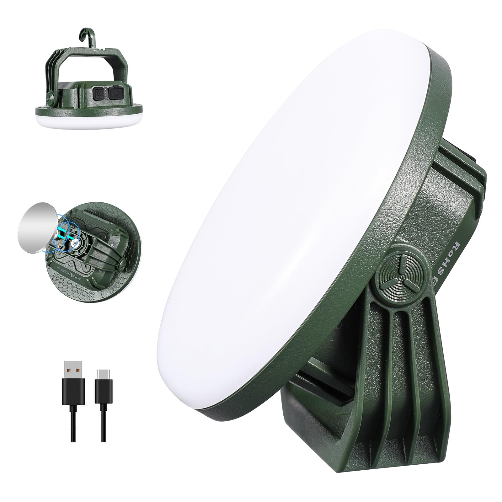 Vavofo 30W Led Camping Lantern Rechargeable, 124 Led With 3 Lighting Modes, 3000Lm, 7200Mah Portable Tent Light With Magnet, Ip6