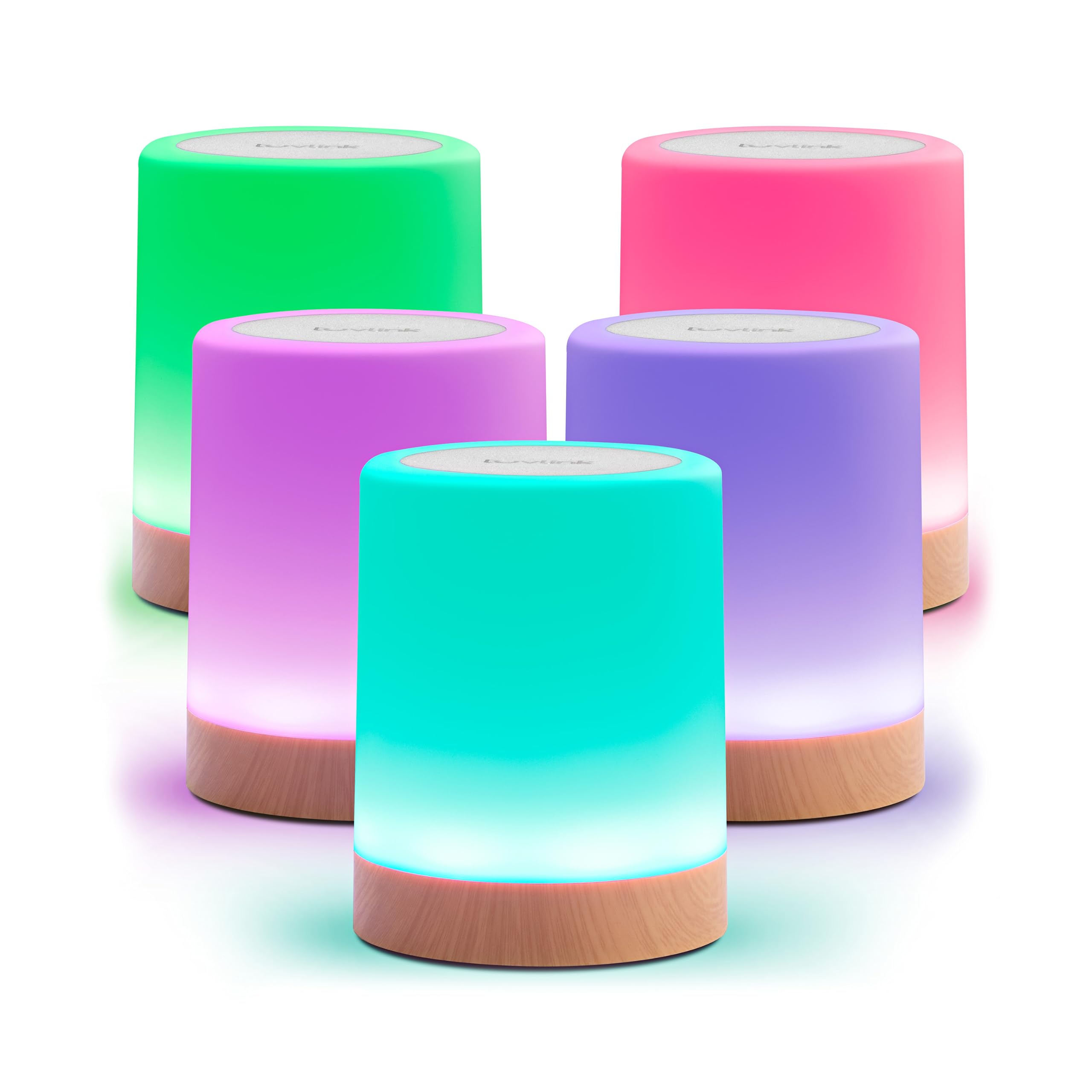 LuvLink Friendship Lamp v2 - Extended WiFi Range, Simple Bluetooth Setup, Set of Five, Model LLFL05V2