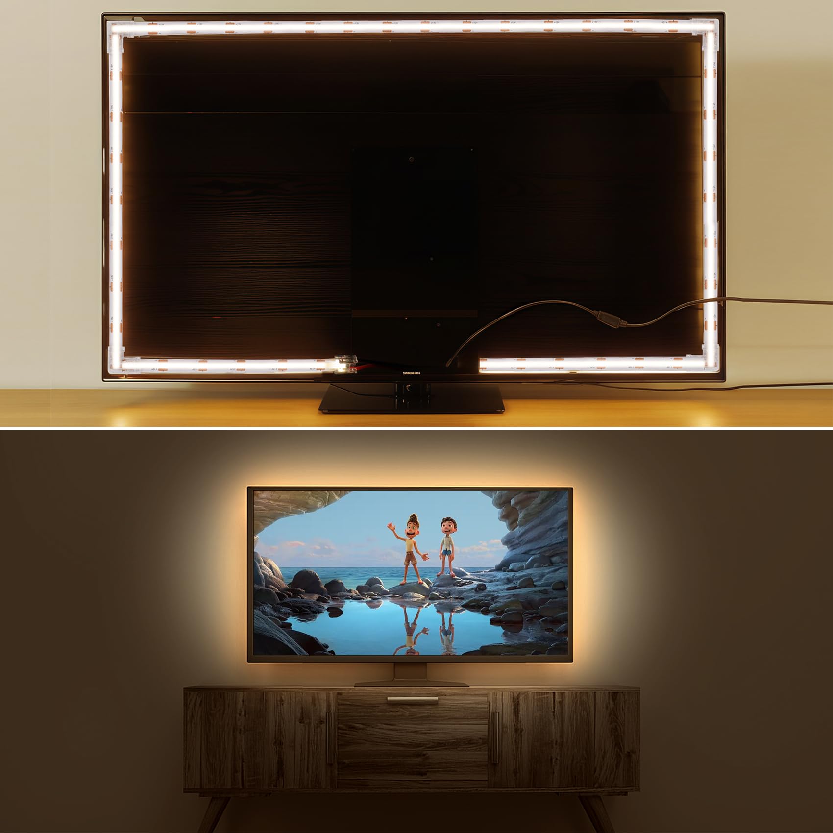 8Mm 2 Pin Fcob Cob Led Strip Light Connector Kit, 8Pcs Transparent L-Shaped Corner Connector, 4Pcs I-Shaped Connector, 4Pcs 15Cm