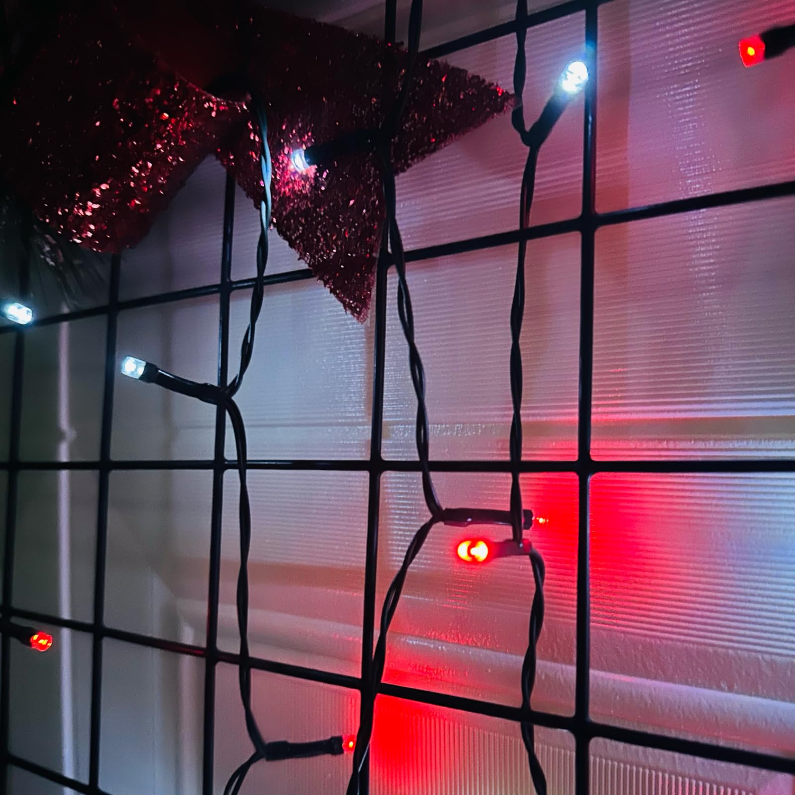 2 Pack Red And White Christmas Lights Indoor Outdoor, Super Bright 66Ft 200 Led String Lights Waterproof, Twinkle Xmas Lights Wi