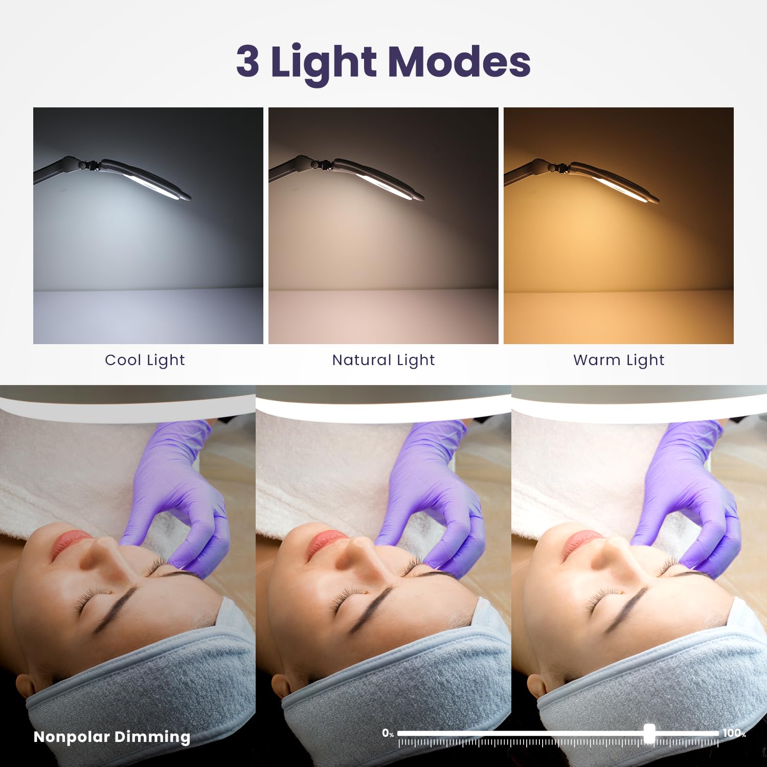 Neatfi Magnifying Lamp With Clamp, 5 Inch Lens, 3 Light Modes, 3000K-6500K, Dimmable, For Sewing, Painting, Jewelry Making, And