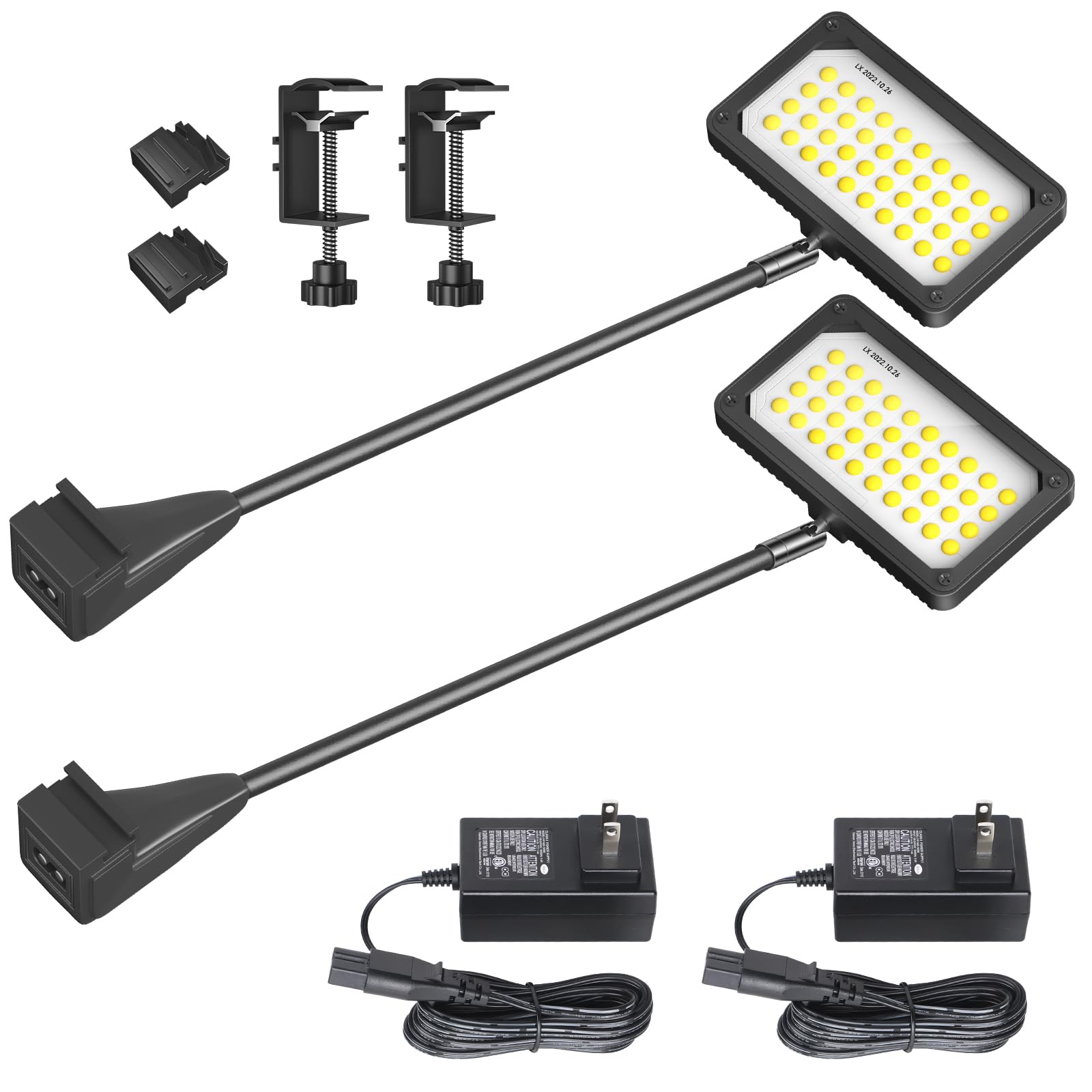 HitLights COB LED Display Lights 2Pcs 14V 20W Black Aluminum Trade Show Booth Lighting