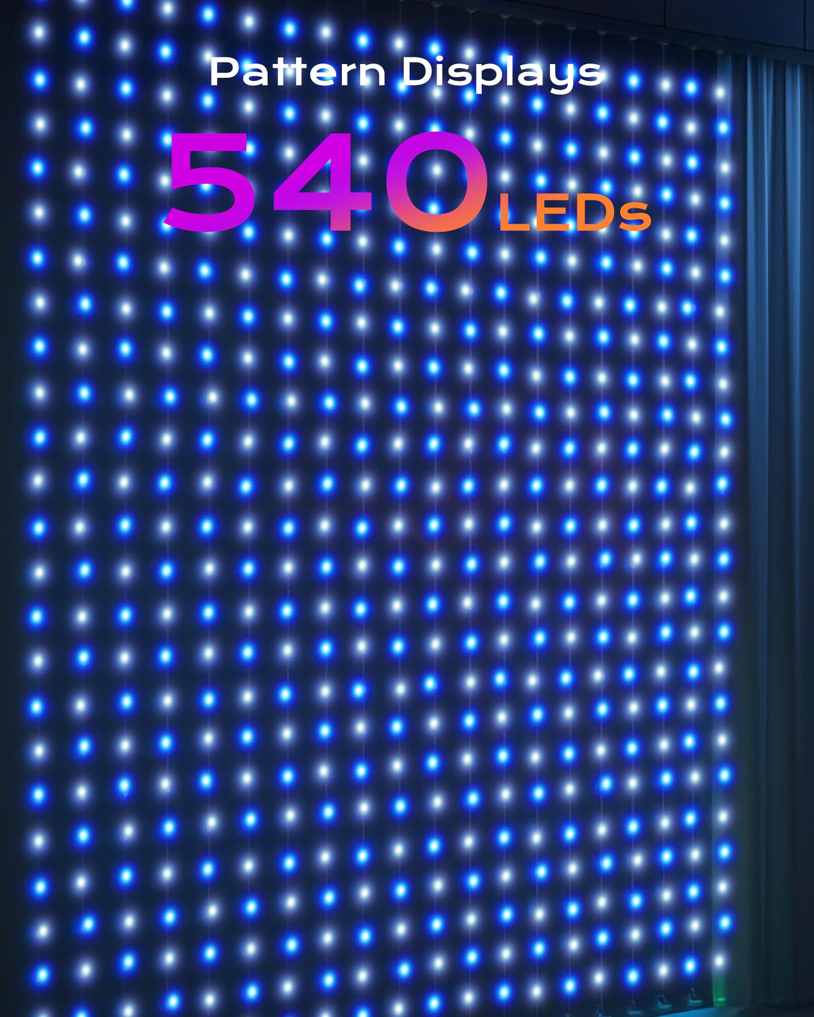 Brightown 540 LED RGBIC Smart Fairy Lights - 4.9x6.6ft, Color Changing, Remote Control, IP65 Waterproof for Indoor/Outdoor Use