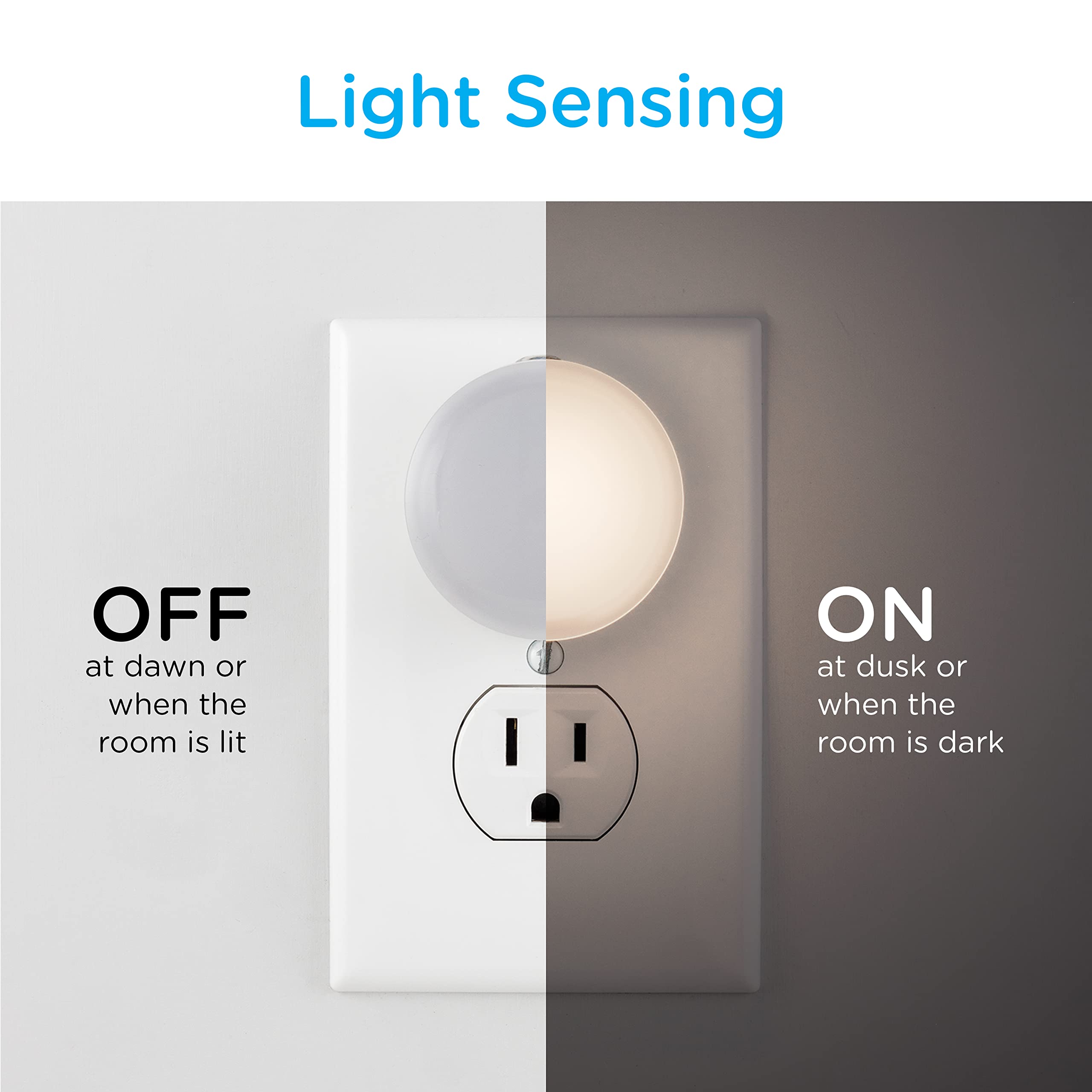 Lights By Night Color Changing Mini LED Night Light, Dusk to Dawn Sensor, 2 Pack, Model 73683, Ambient Lighting for Kids & Adults