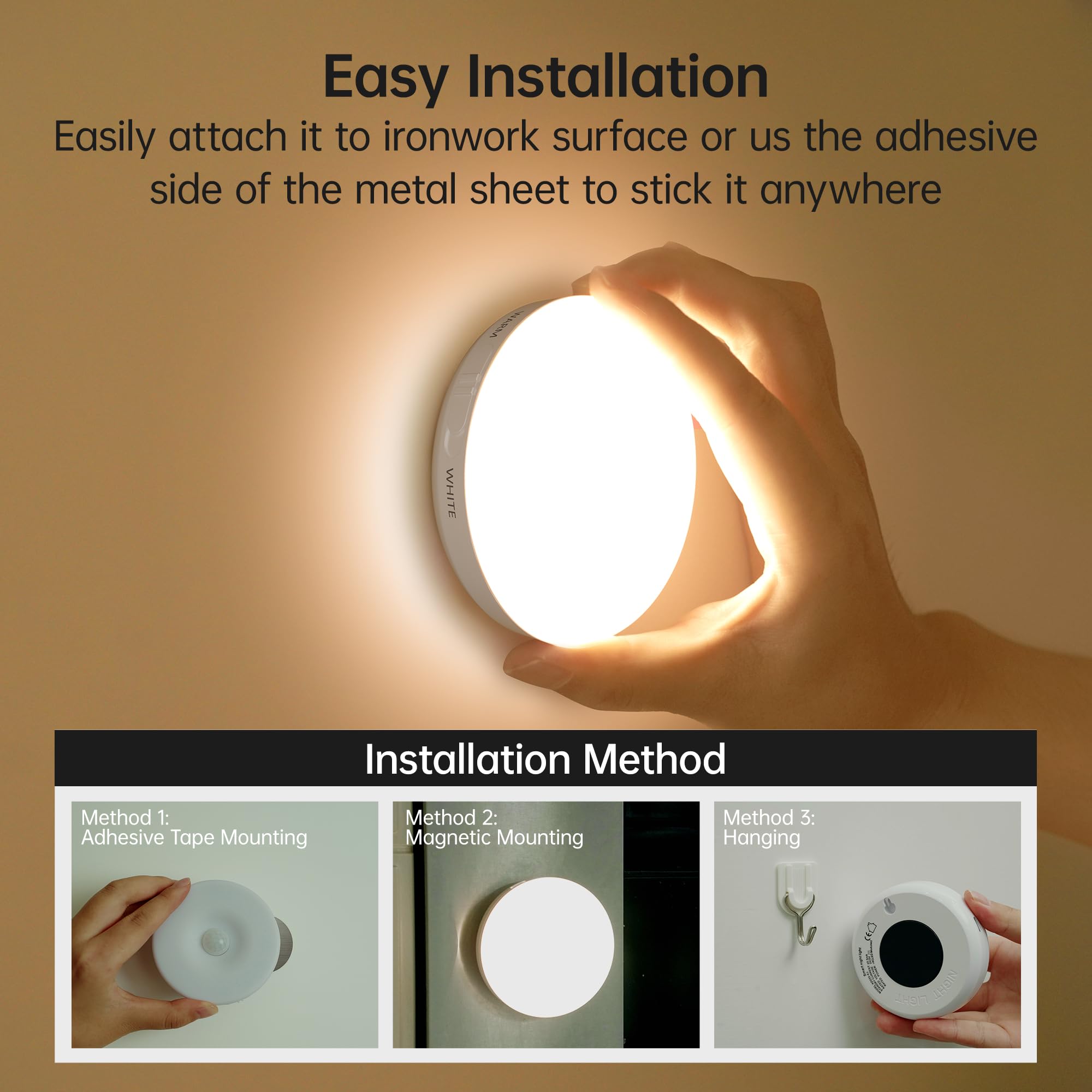 Homelist Motion Sensor Lights Indoor With Remote Control, 6 Pack Closet Night Lights Battery Operated Stick On Under Cabinet Lig