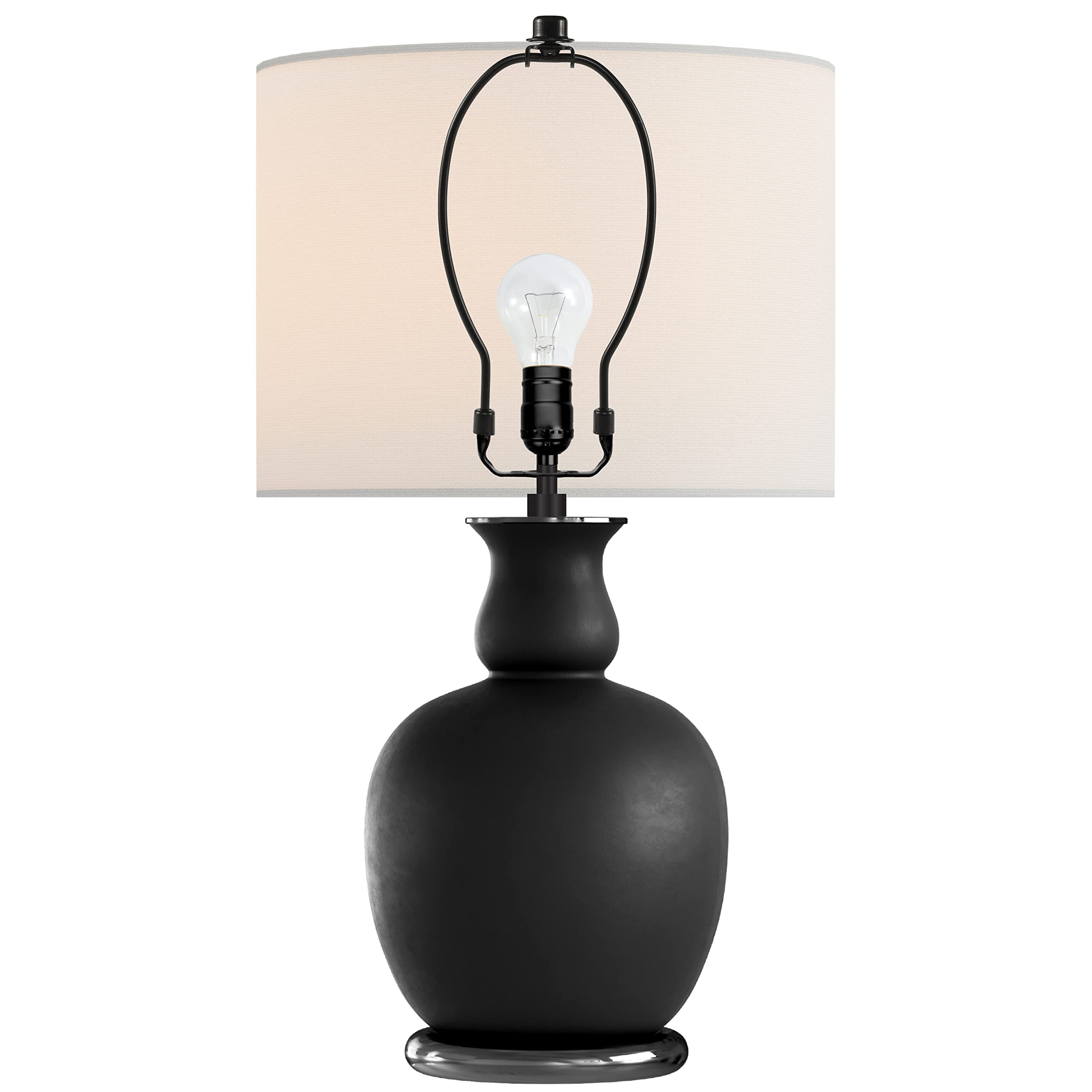 I Like That Lamp Complete Lamp Harp Set (1 Pack) - Black 10 Harp (Suitable for a 11 to 12 Lampshade) - Includes Harp, Saddle Hol