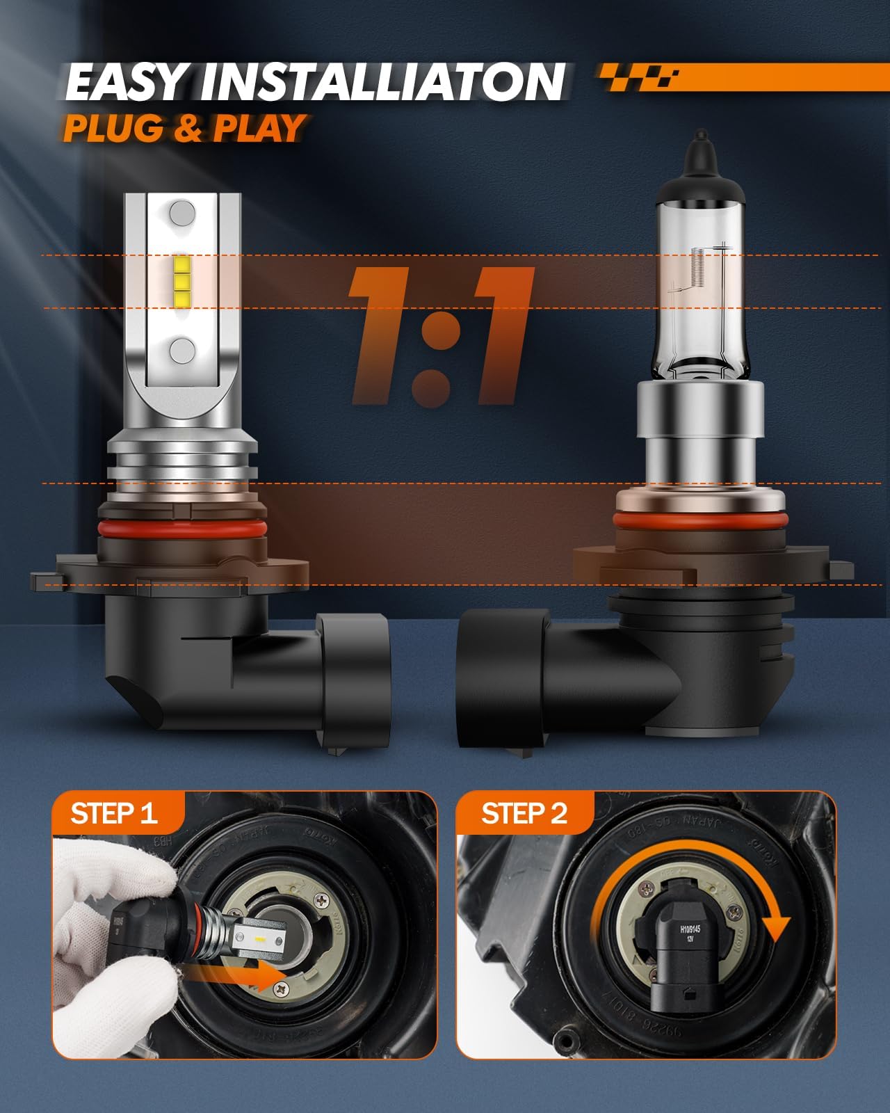 SEALIGHT H10 Fog Light Bulbs, 400% Brighter, 6500K White, Aluminum, Model F2S, Pack of 2