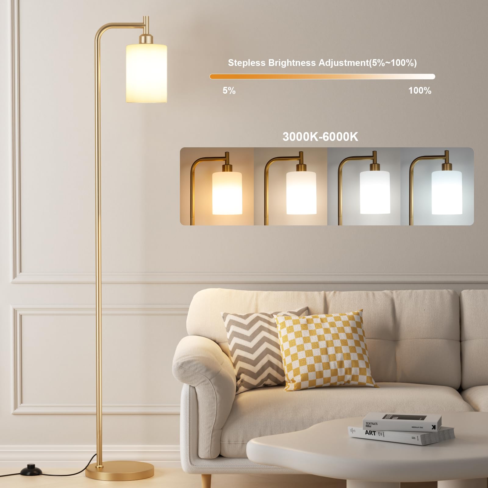 Customer Lamp Ziisee Floor Lamps for Living Room - Industrial Standing Lamp with ...