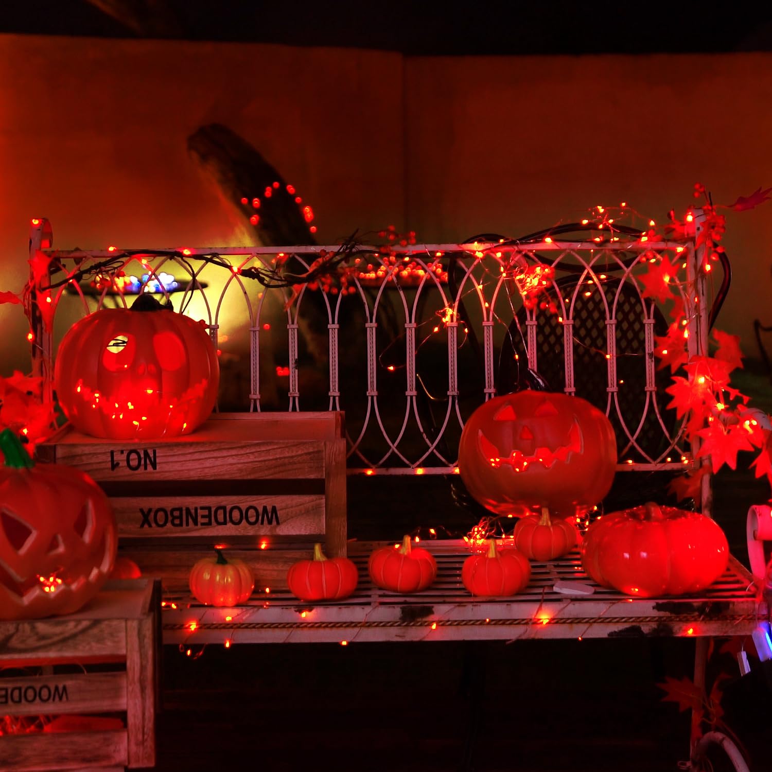 Homemory 33 Ft Red Fairy Lights - 100 Led Battery Operated String Lights With Remote, Waterproof Silver Wire, 8 Modes, Model Hxd10Mt2Hs