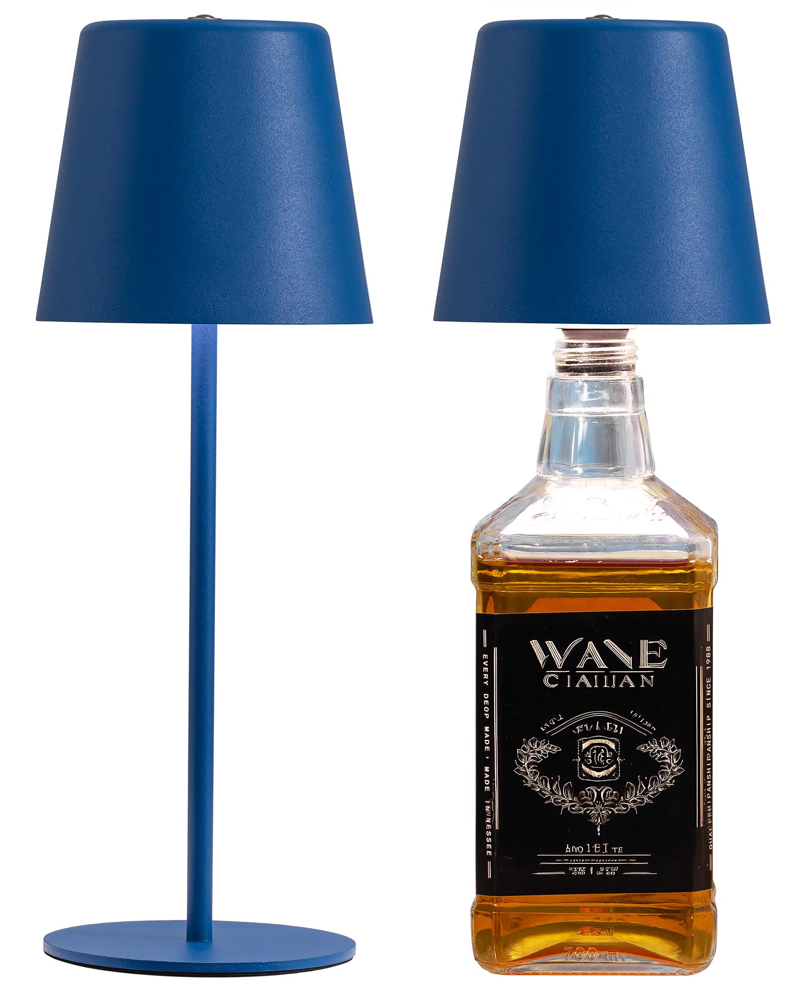 Newsee Bottle Lamp Shade, Rechargeable Portable Cordless Table Lamp, 3 Color Dimmable Led Battery Powered Desk Lamp, 4000Mah Wat