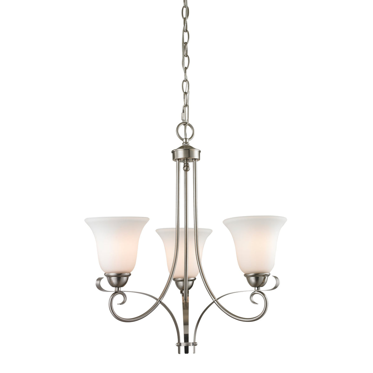 Elk Lighting Brushed Nickel Thomas Chandelier - Elegant Metal Design For Modern Homes