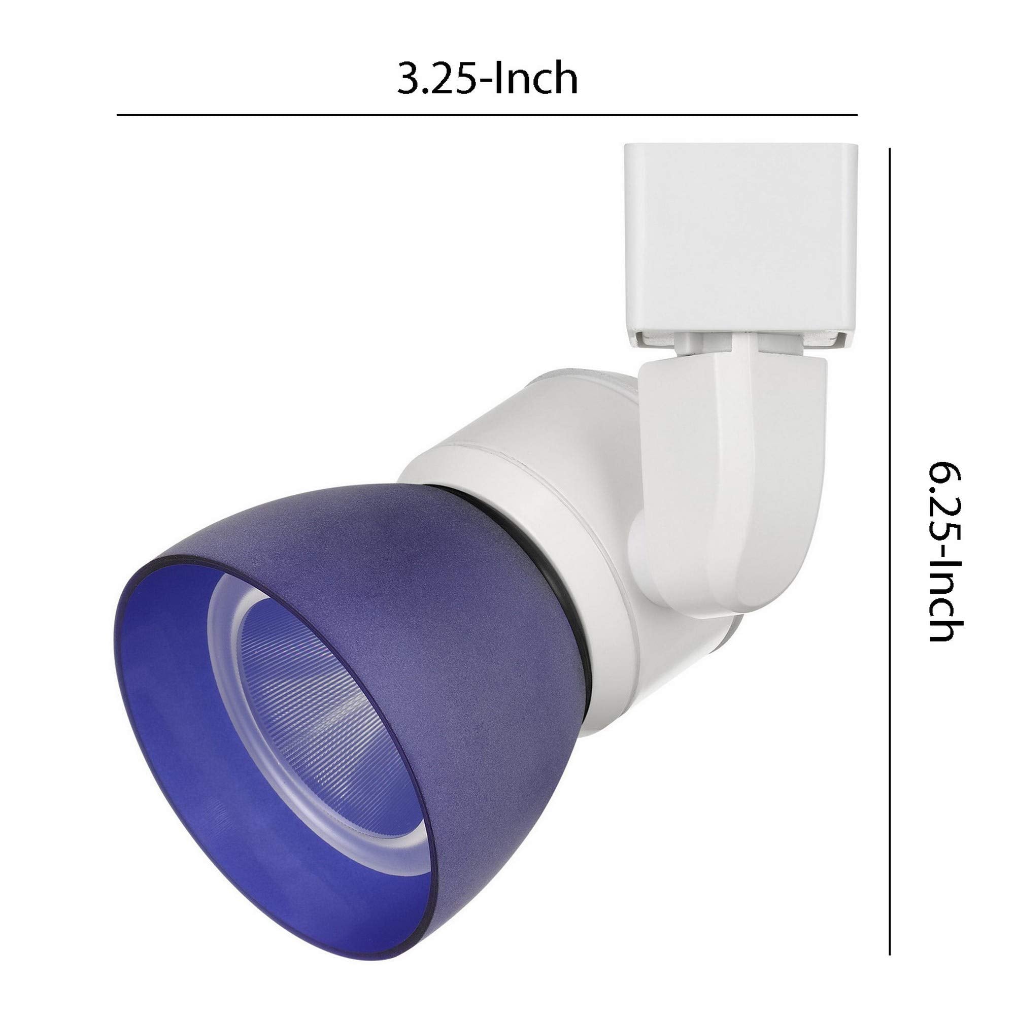 Benzara 10W LED Track Fixture, Metal & Polycarbonate, Model BM220628, White and Blue