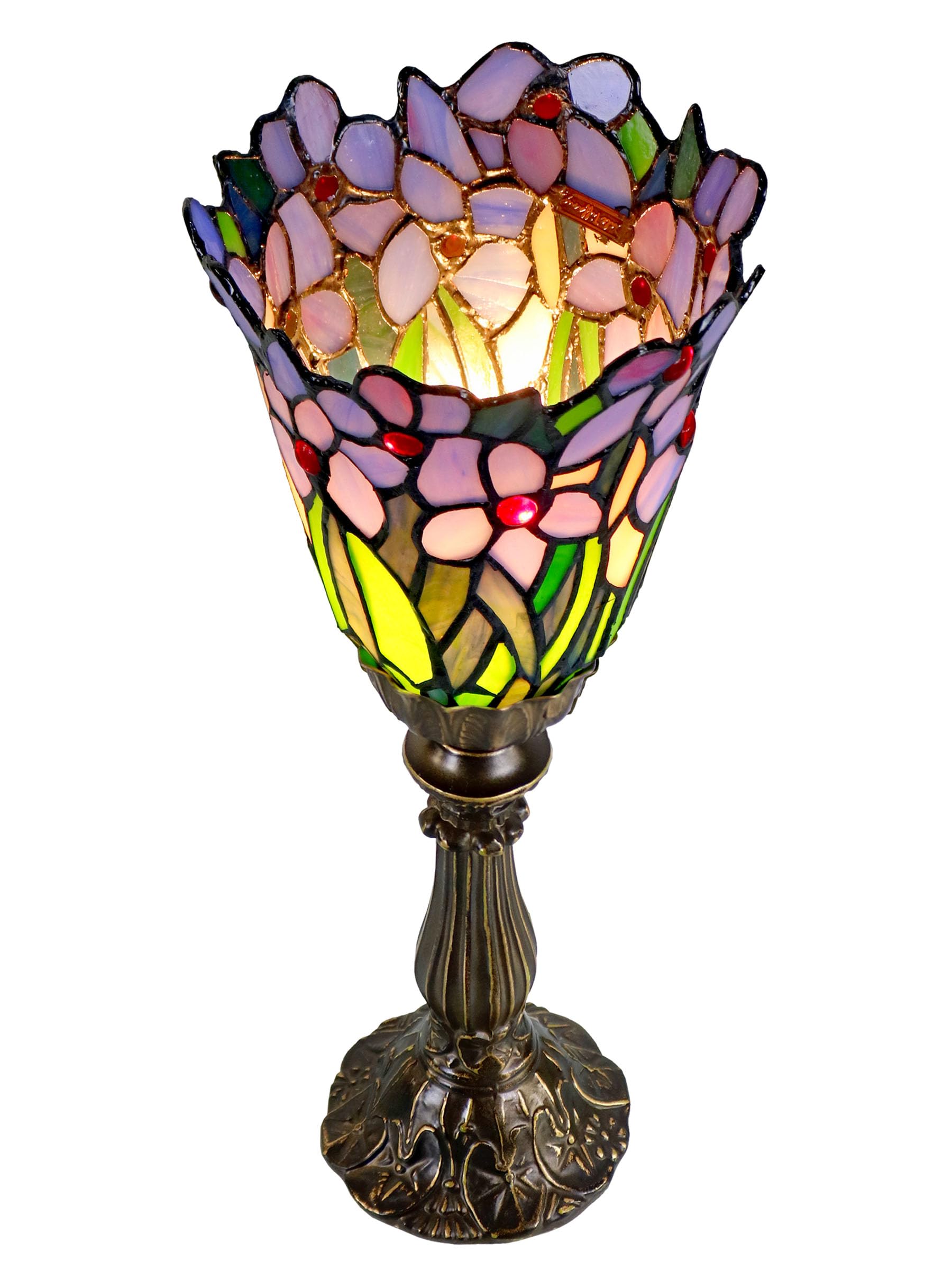 Dale Tiffany Meadowbrook Uplight Accent Lamp, 15.5" Tall, Antique Brass, Model STA17006