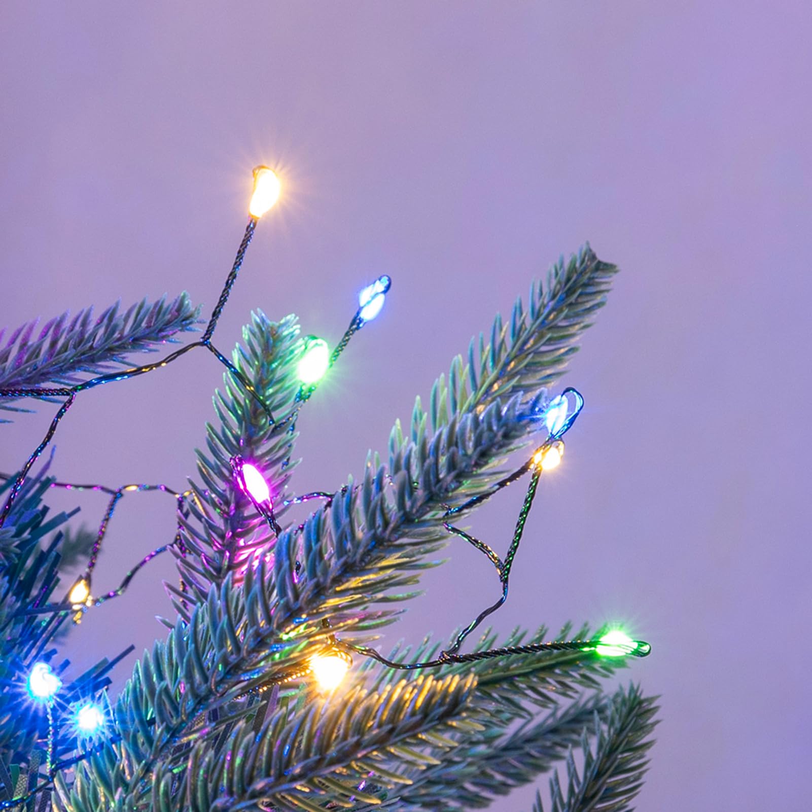 Zeluxdot Fire er Fairy Lights 50Ft 500Leds Waterproof Twinkle Lights Plug In Green Wire Led Light With Remote 8 Modes For Indoor Outdoor Christmas Wedding Birthday Patio Garden Decor Multicolor