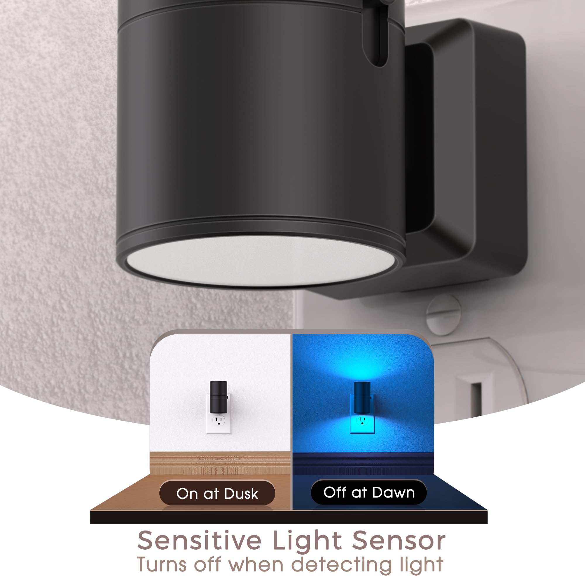 Briignite 11-Color Changing Night Light with Remote Control, Adjustable 0-100 LM, LED, Black, Model BRYKGY06309US, Plug into Wall