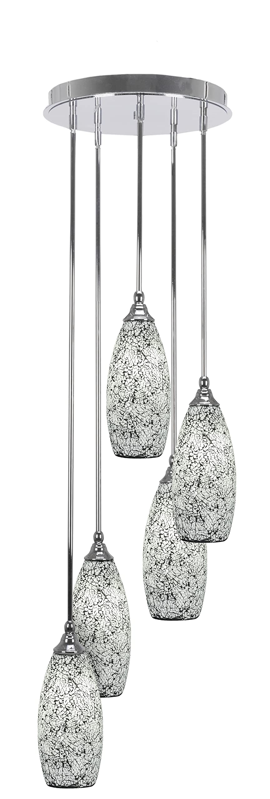 Empire 5 Light Cluster Pendalier in Chrome Finish (2145-CH-416)