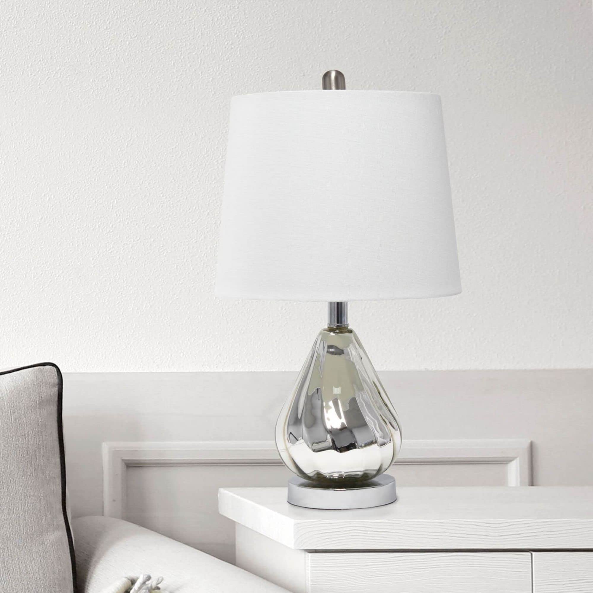 Lalia Home Contemporary Kissy Pear Table Lamp With White Fabric Shade