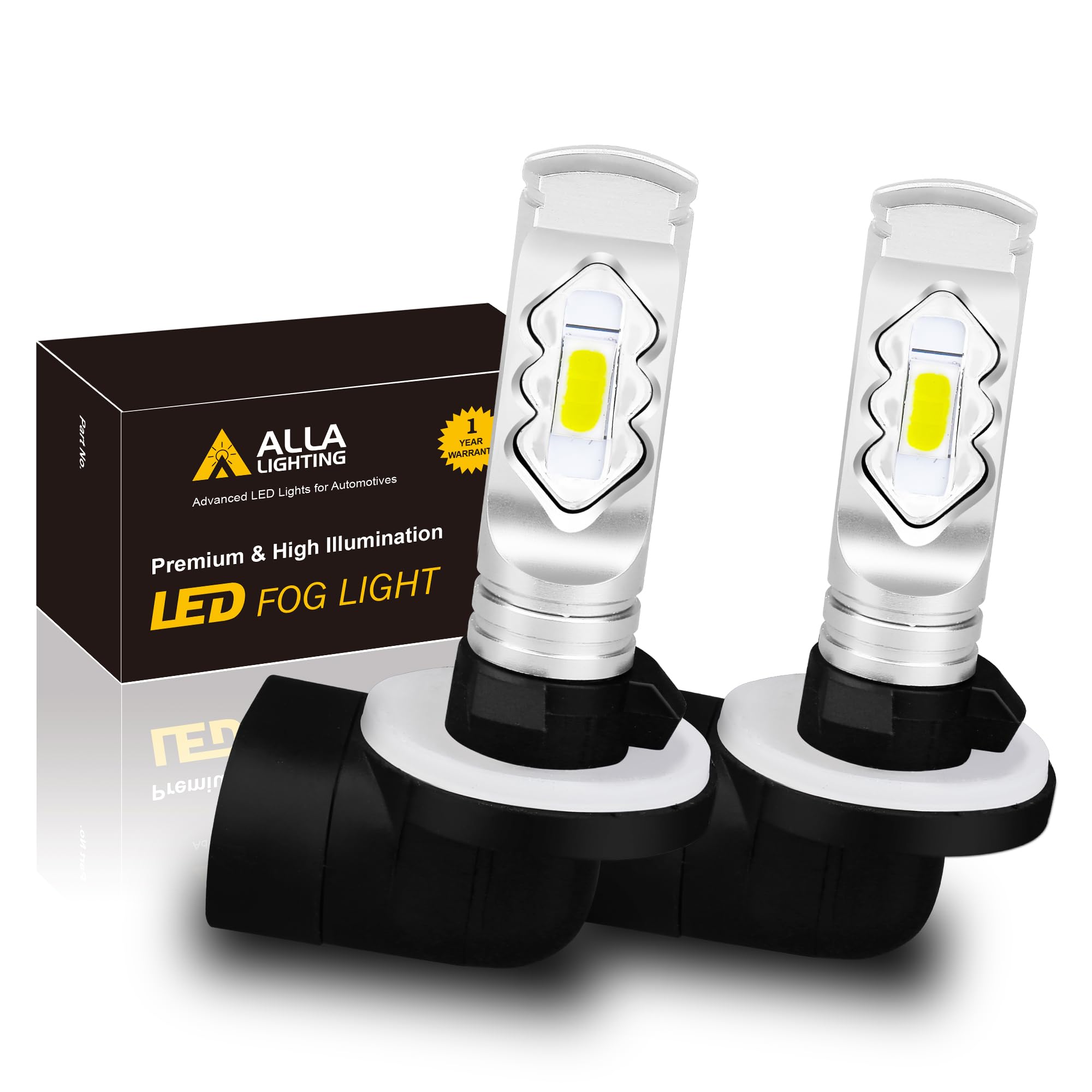 Alla Lighting 3800Lm 889 881 Led Fog Light Bulbs, 6000K Xenon White Xtreme Super Bright H28 886 888 894 896 898, Eti 56-Smd