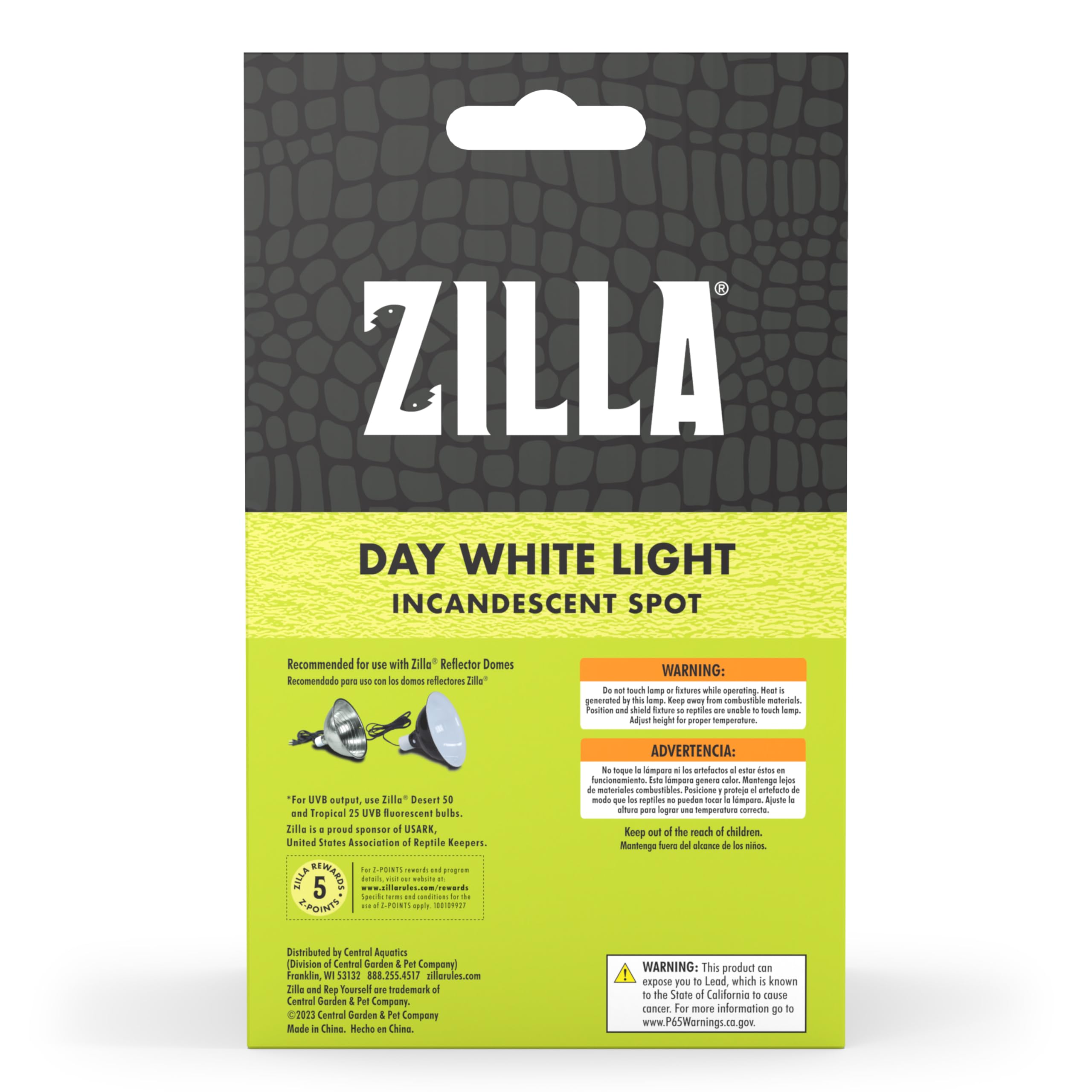 Zilla 150W Incandescent Heat Lamp For Reptile Terrariums - Day White Glass Bulb