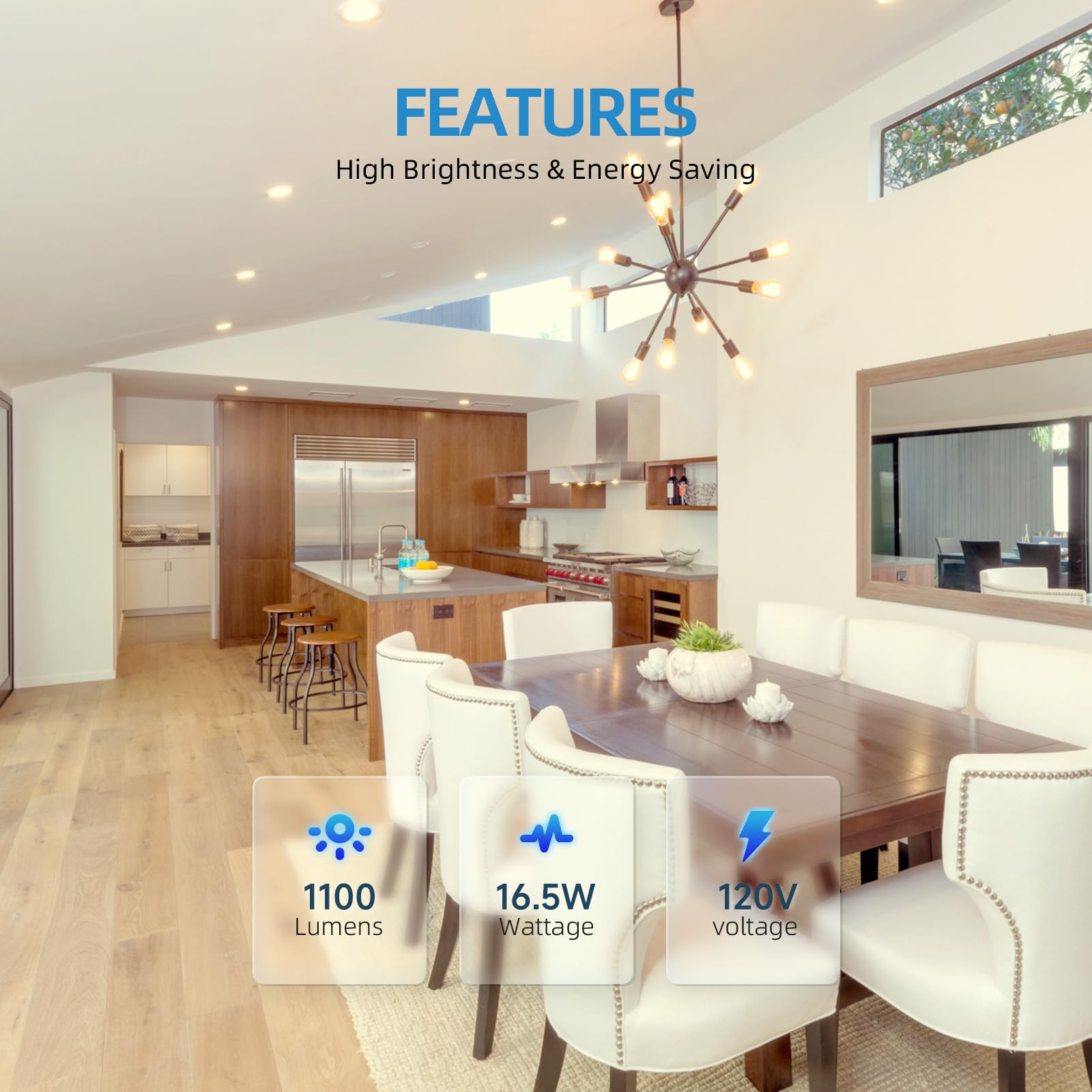 Ecoeler 5/6 Inch Led Disc Lights  5Cct Dimmable Flush Mount Ceiling Downlight  16.5W  1100Lm  5 Color Selectable Surface Mount Ceiling Lighting For Closet  Office  Garage  Etl&Fcc  24 Pack