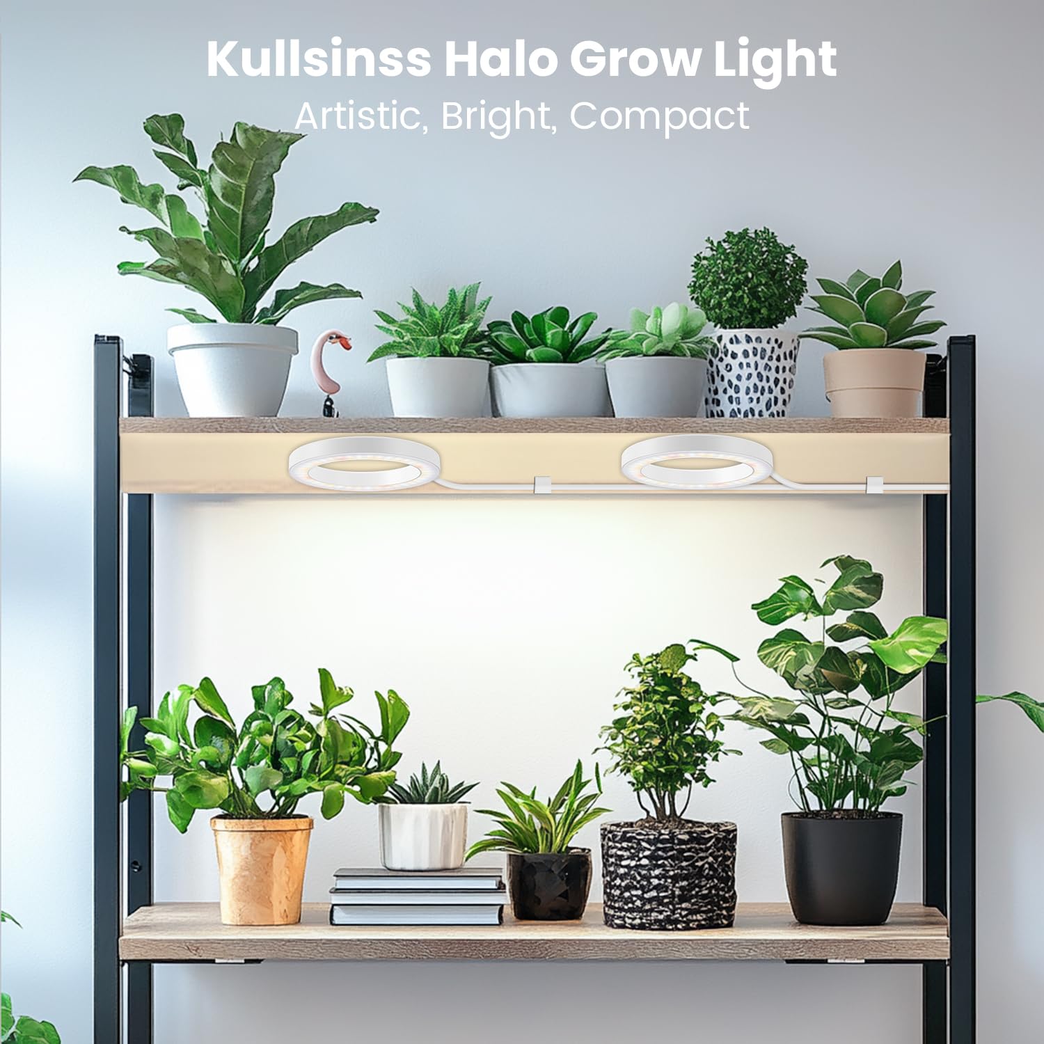 Kullsinss 6.3'' Grow Lights For Indoor Plants, 168 Leds Full Spectrum Plant Grow Light With 6/12/16H Auto Timer, 3 Spectrum Mode