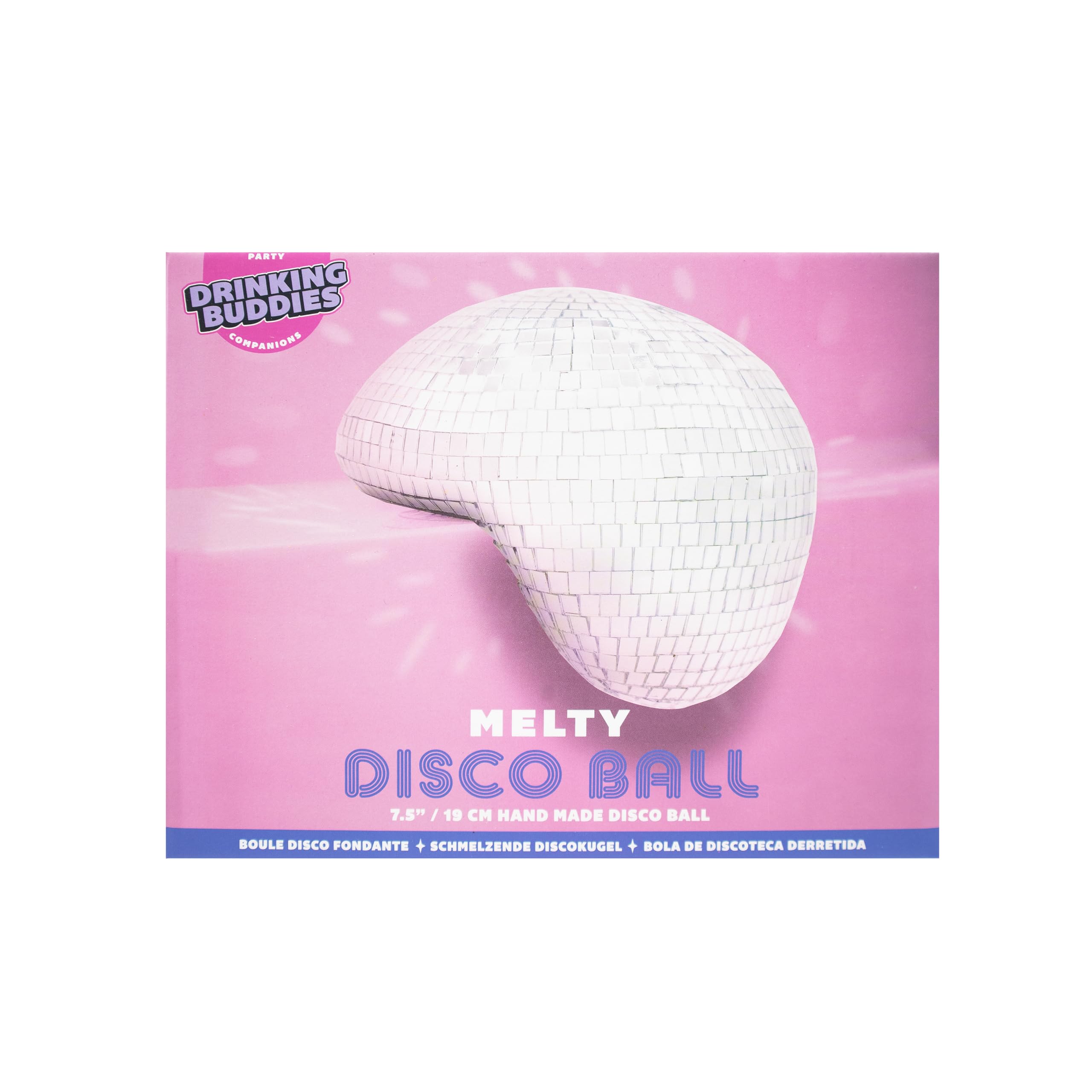 Npw Melted Disco Ball Decor, 7.5'' Mirror Ball Home Decor, Melted Disco Ball Aesthetic Home Decor Shelf Decor, Maximalist Decor