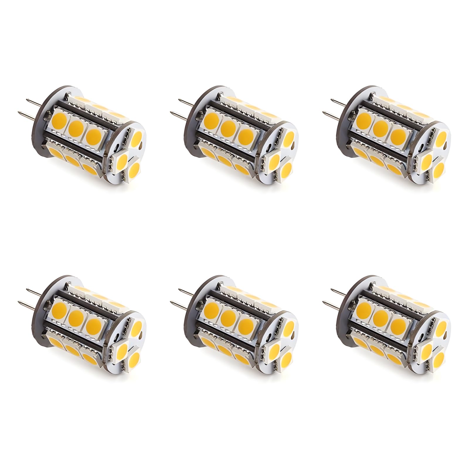 Makergroup G4 Bi-pin LED Light Bulb 12VAC/DC 3Watt Daylight White 6000K for Outdoor Lighting - 6-Pack