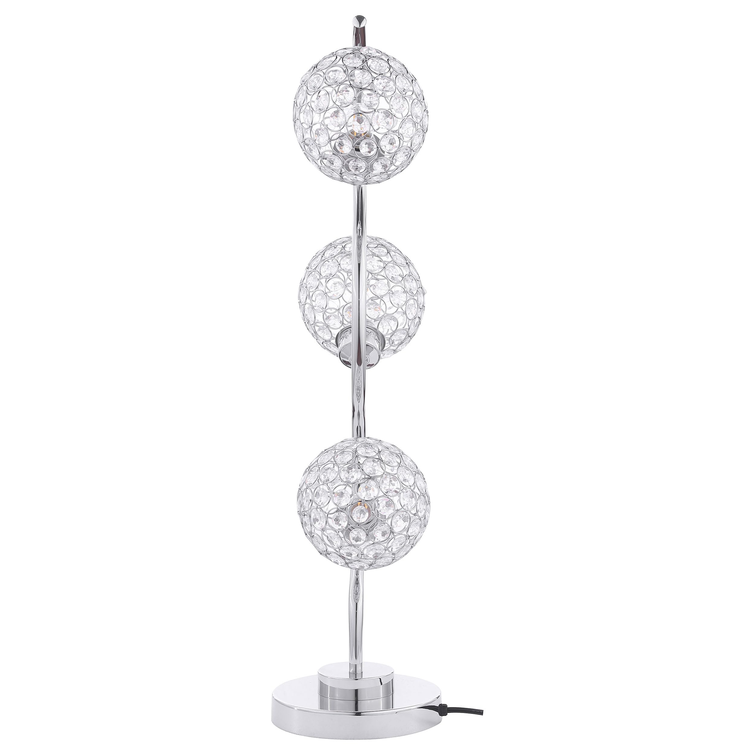 Coaster Home Furnishings Amberley 33-Inch 3-Light Curvy Metal Table Lamp Silver