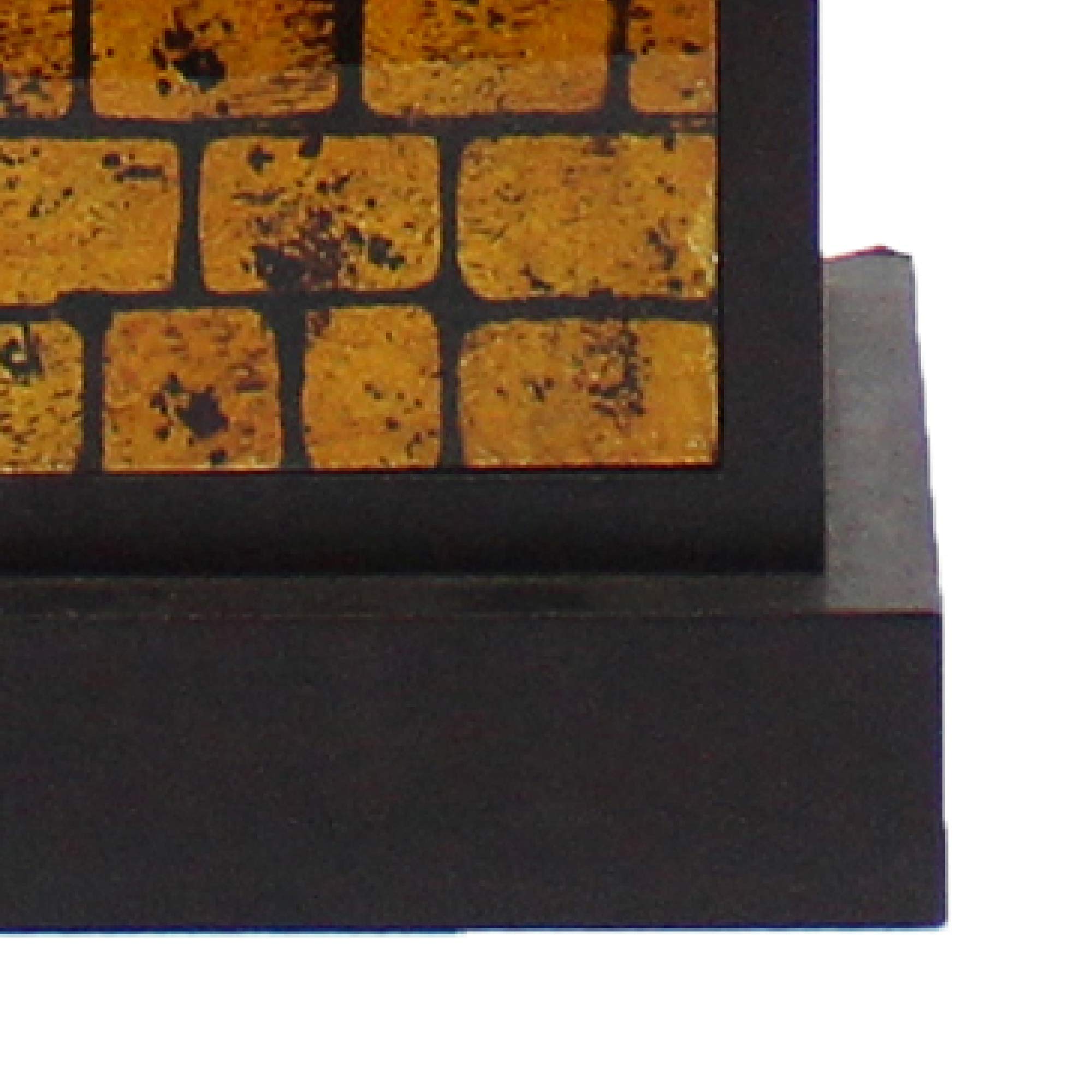 Benjara Bm217239 Rectangular Metal Frame Table Lamp With Brick Pattern White & Orange - 31 X 8 X 7.5 In.