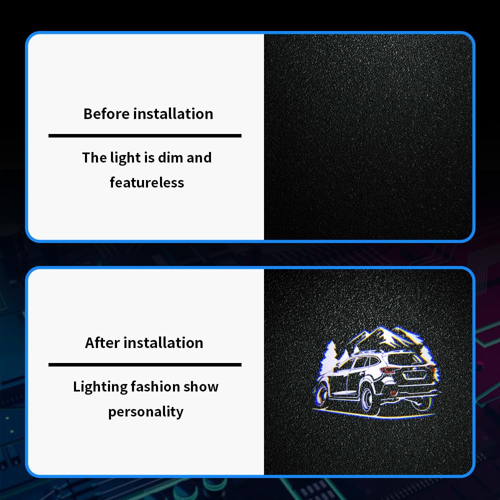 uunonaha LED Car Door Logo Lights - Courtesy Projector Laser Welcome Light - 2 pcs - Plastic - Outback03 - Compatible with Forester, Outback, Legacy, Ascent