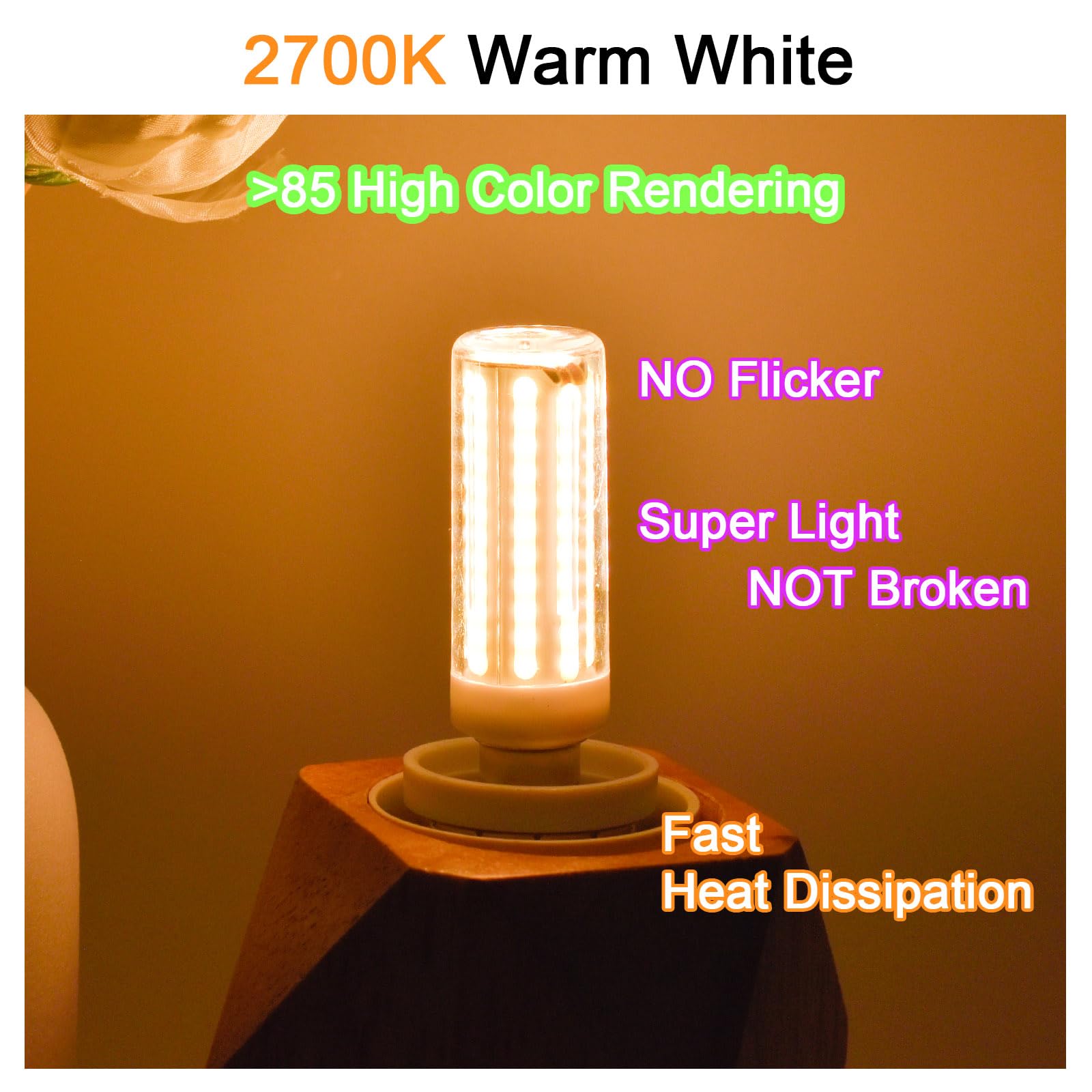 Zhenming E12 Led Bulb, 7W Dimmable Replacement 75W Light Bulbs, 120V 750Lm E12 Led Candelabra Bulbs C7 T3/T4 Light Bulbs For Cei