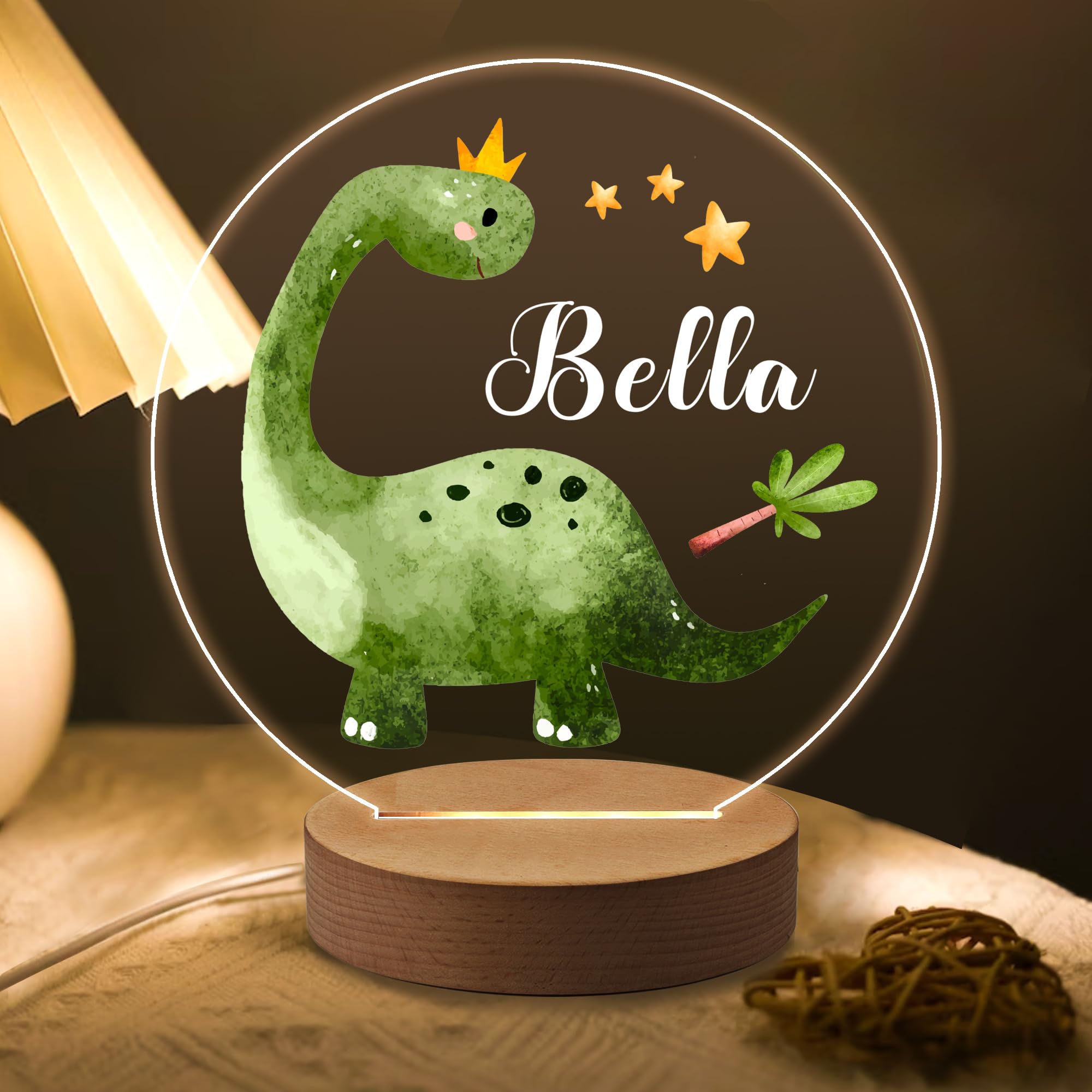 Edsg Personalized Baby Night Light For Kids - 7 Colors, Nursery Decor For Bedroom, Toddler Gifts For Christmas Birthday (Design