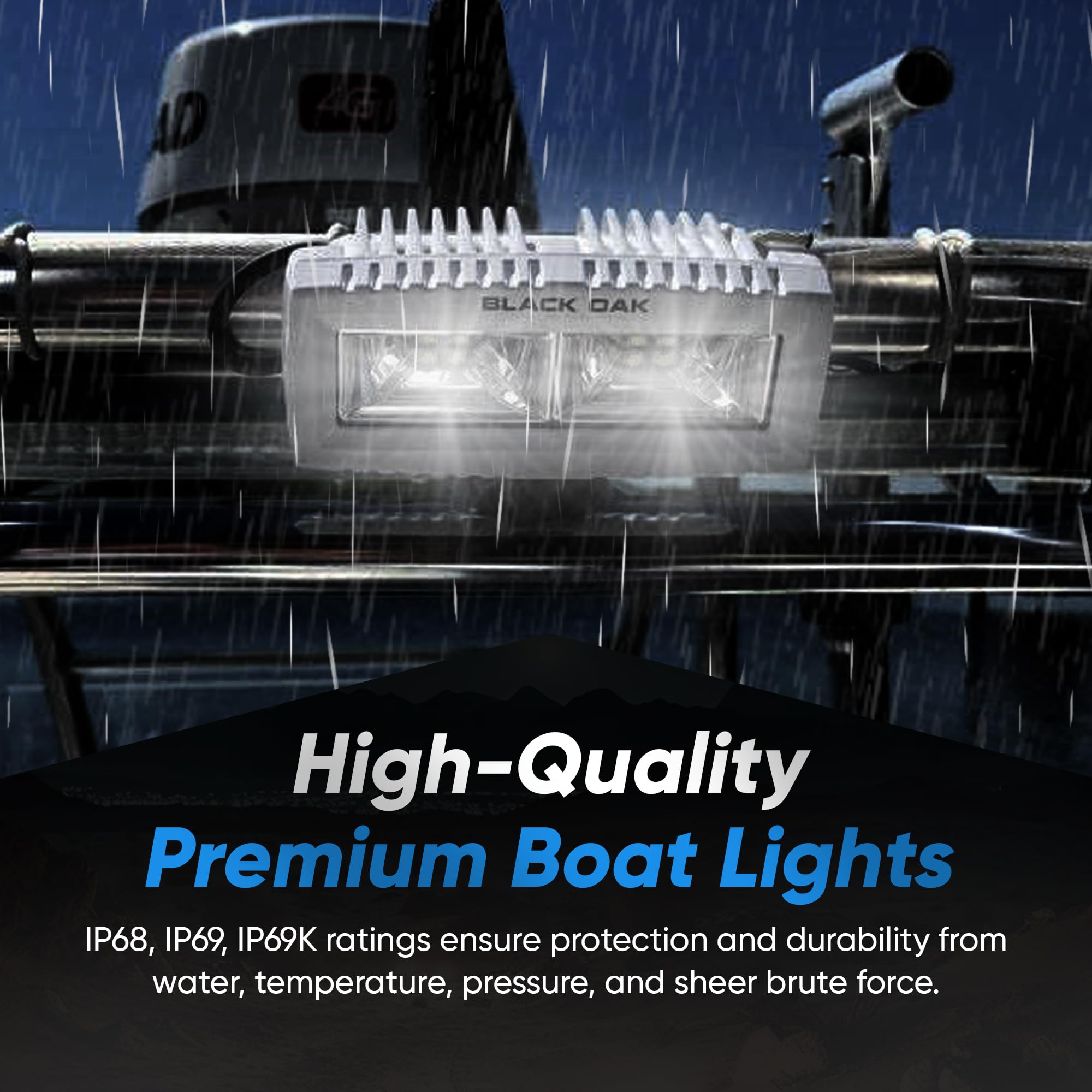Black Oak Marine LED Spreader Light - 40W, 120° Beam, 3,120 Lumens, IP69K, 2-Inch, White, Model 2-MS-S